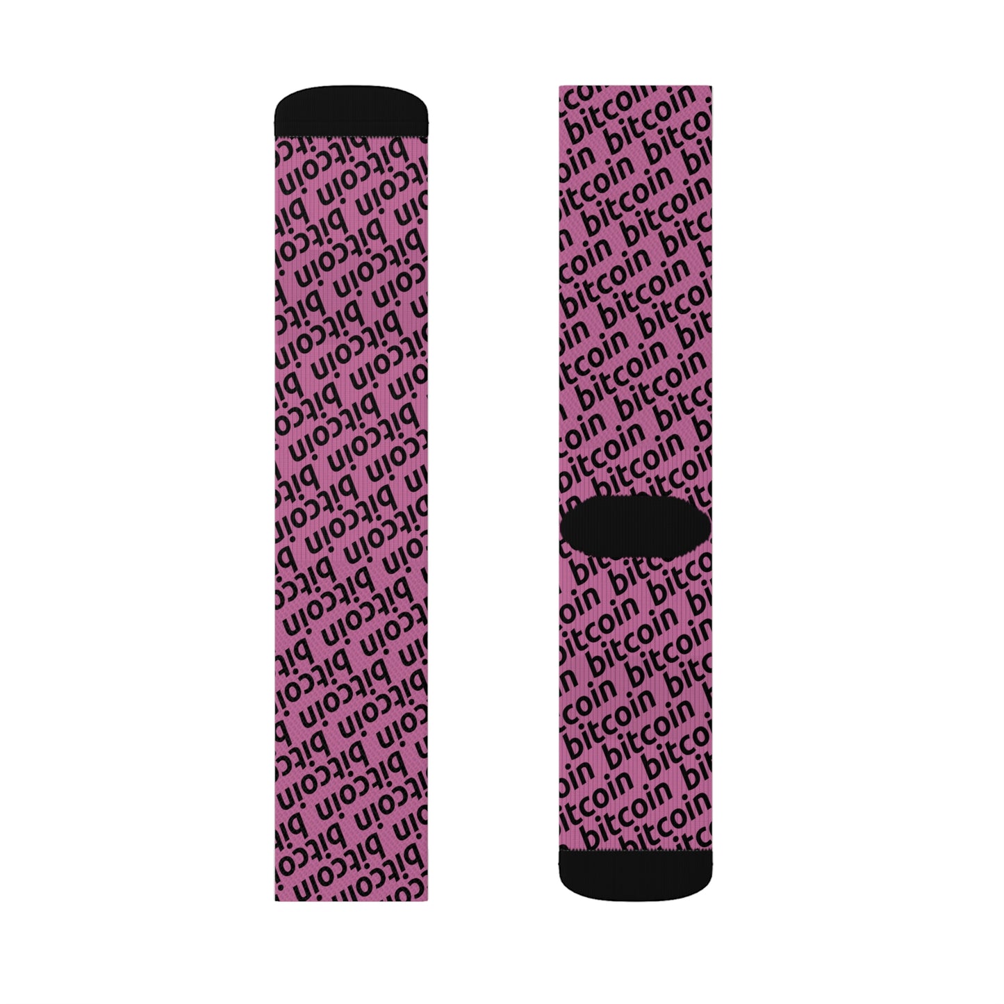 Bitcoin Pink Socks