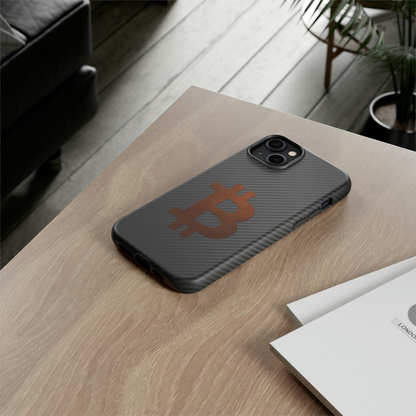 Bitcoin Fiber Brown Leather Case In N Out Crypto