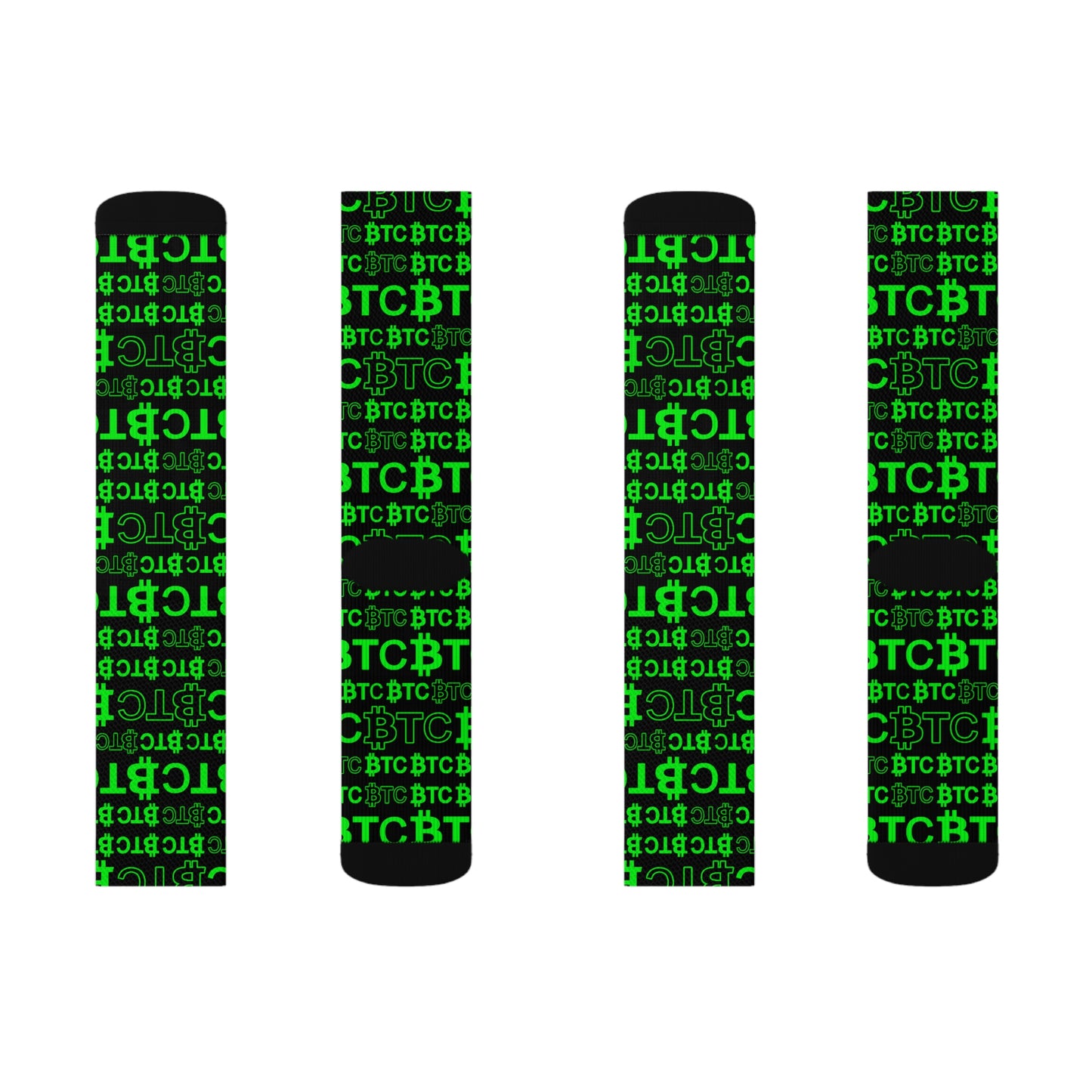 Bitcoin Dubai Green Socks Printify