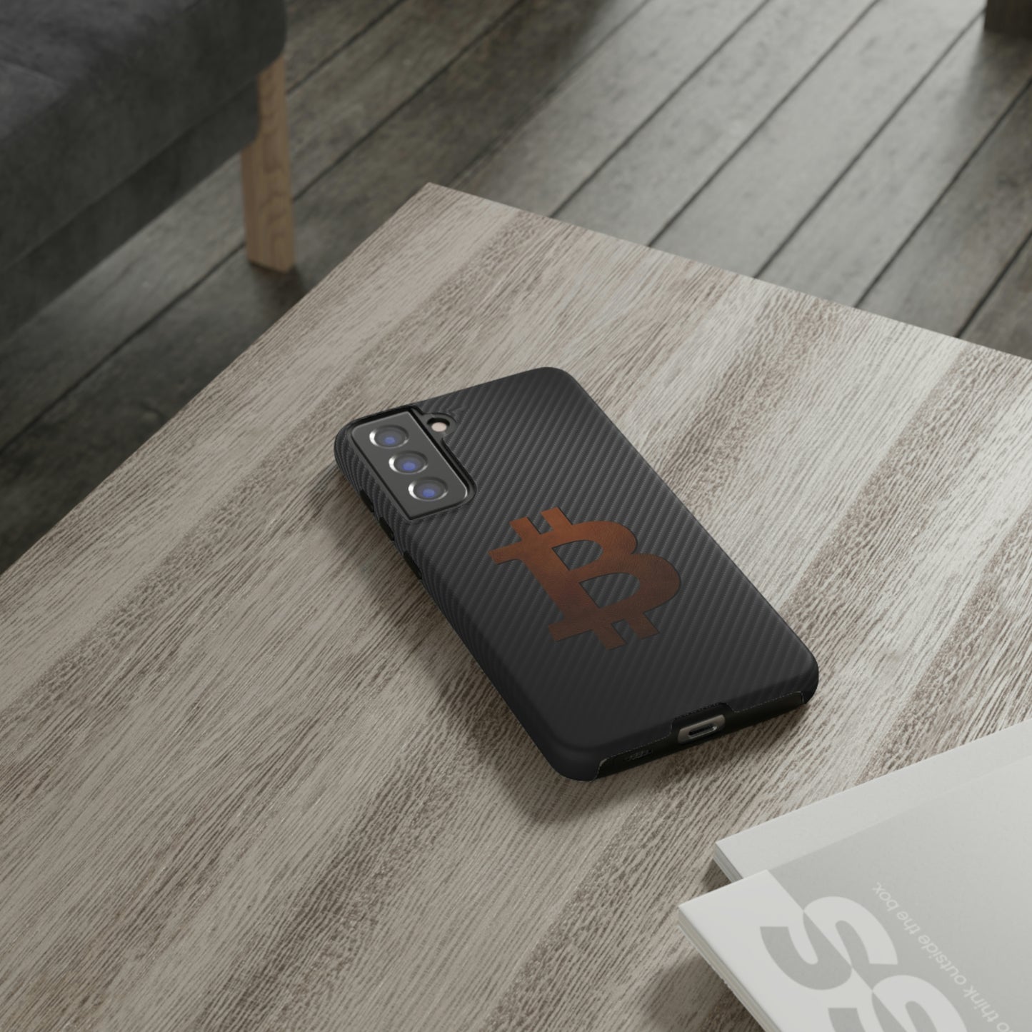 Bitcoin Fiber Brown Leather Case In N Out Crypto