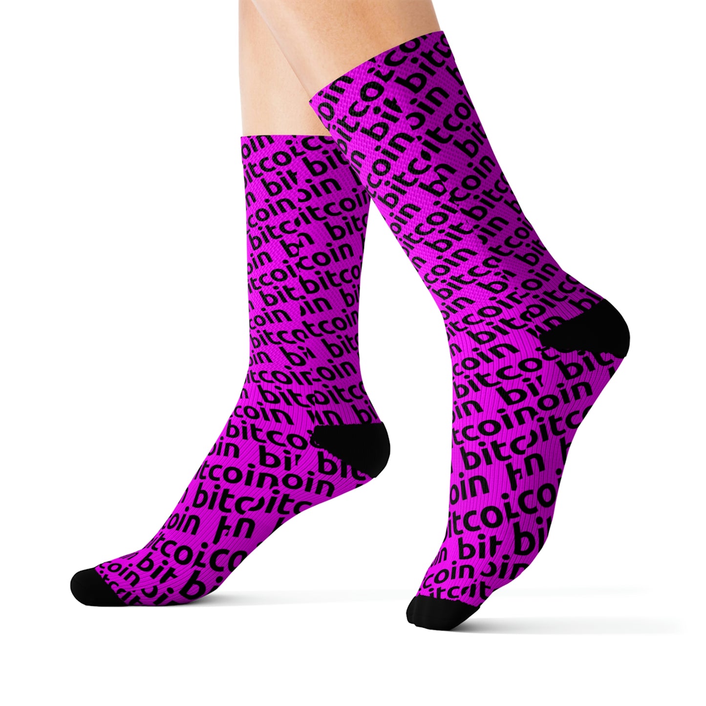 Bitcoin Fuchsia Socks