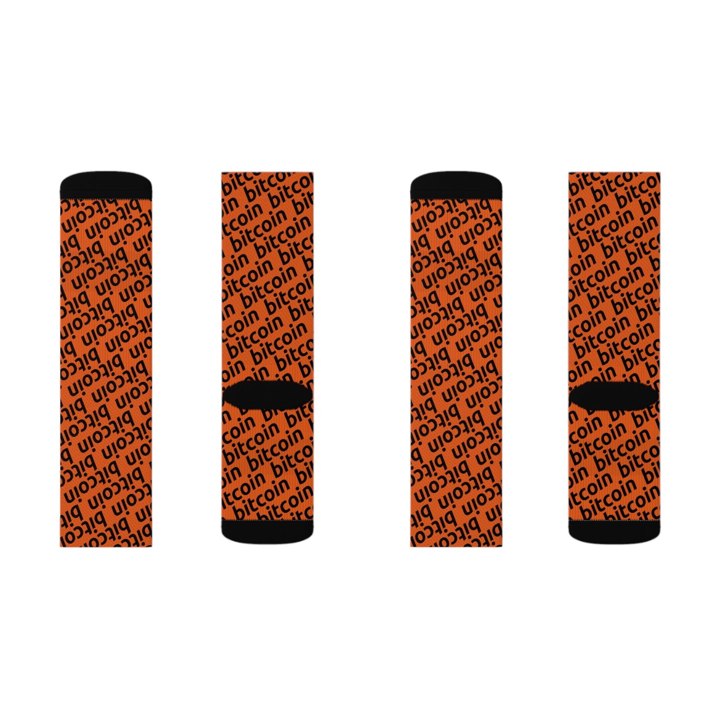 Bitcoin Orange Socks Printify