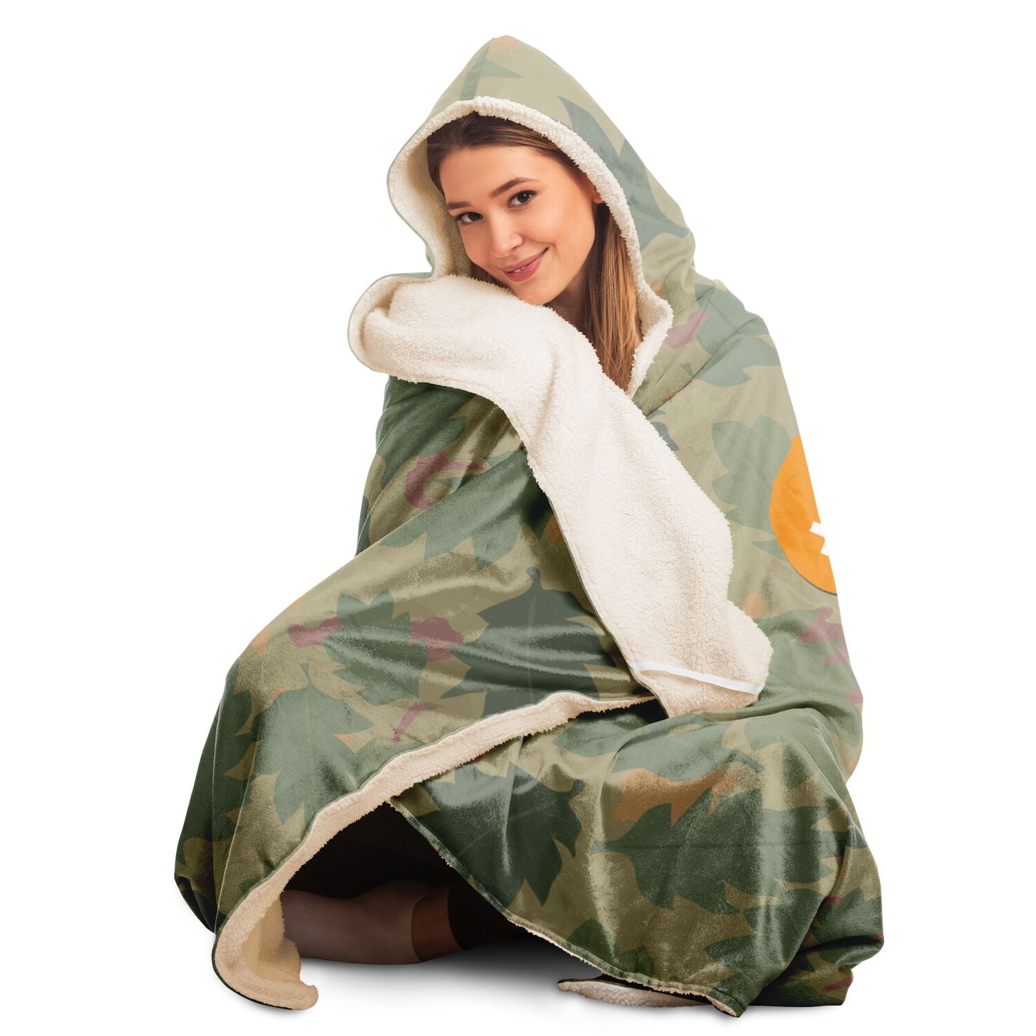 Bitcoin Leaf Hooded Blanket In N Out Crypto