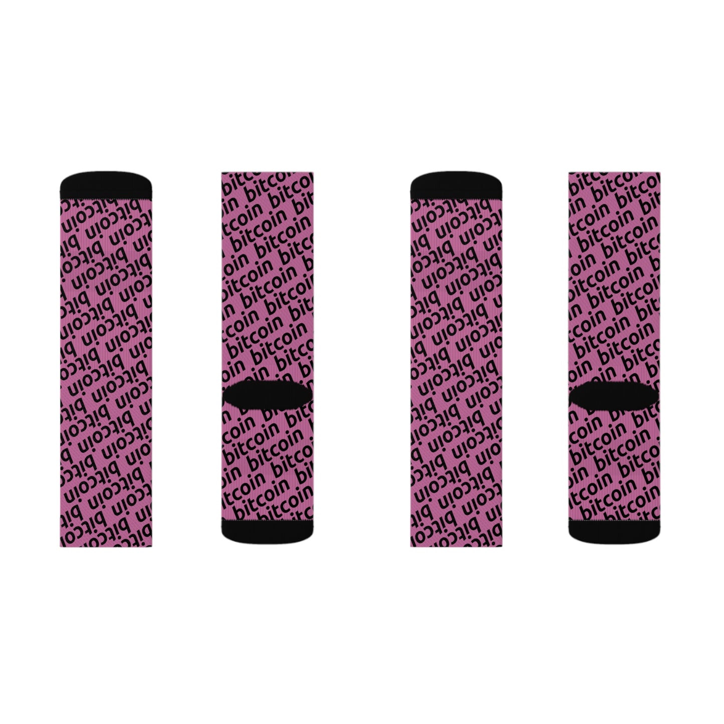 Bitcoin Pink Socks Printify