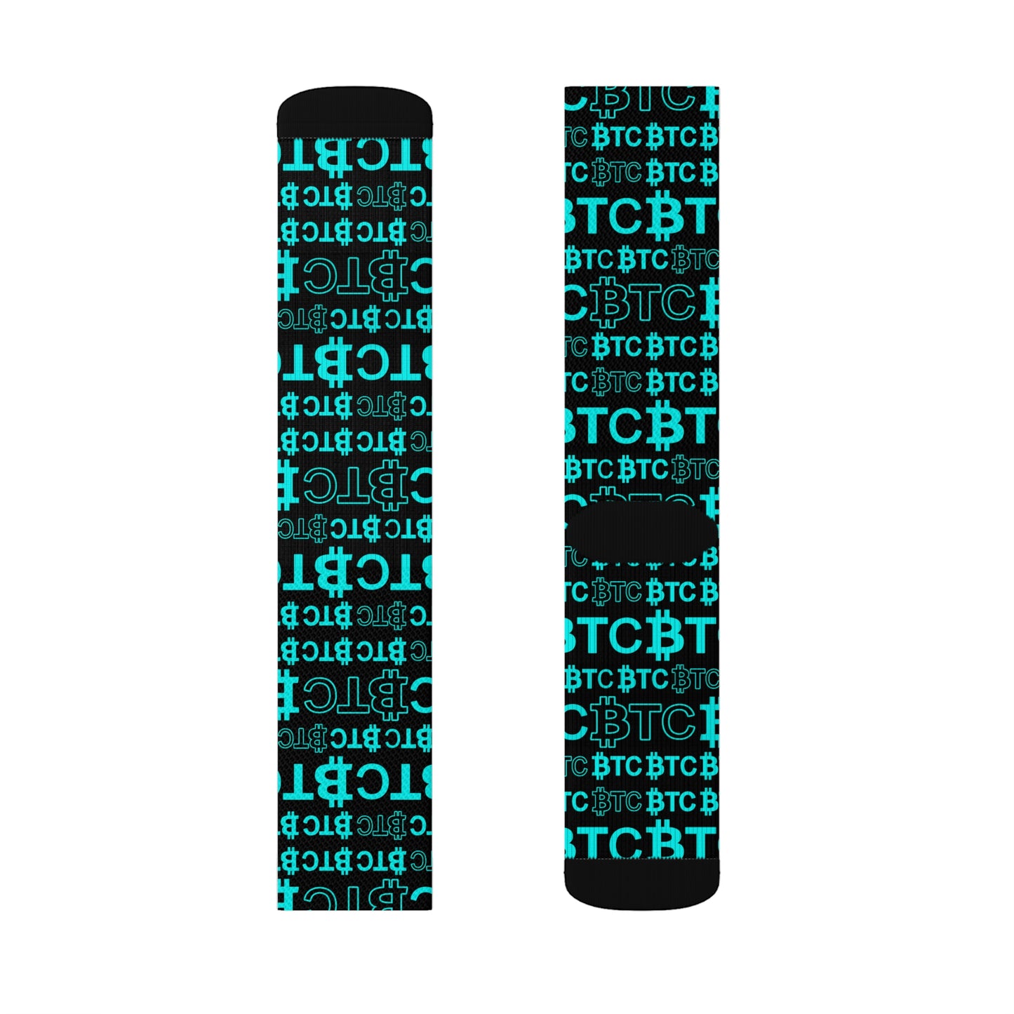 Bitcoin Dubai Blue Socks Printify
