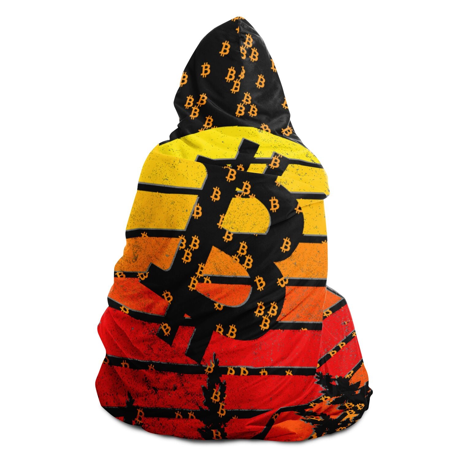 Bitcoin Sunset Hooded Blanket In N Out Crypto