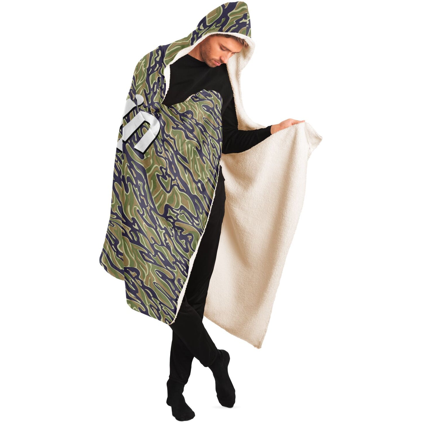 Bitcoin Camo Jungle Hooded Blanket In N Out Crypto