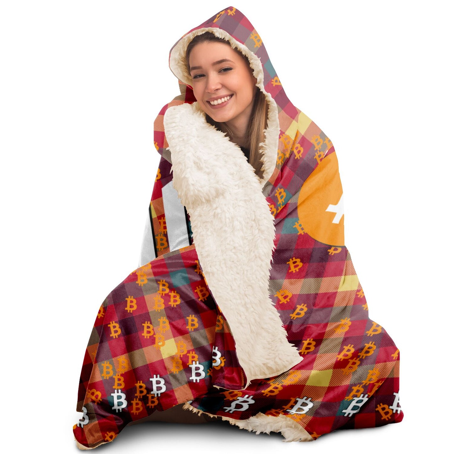 Bitcoin Fall Hooded Blanket In N Out Crypto