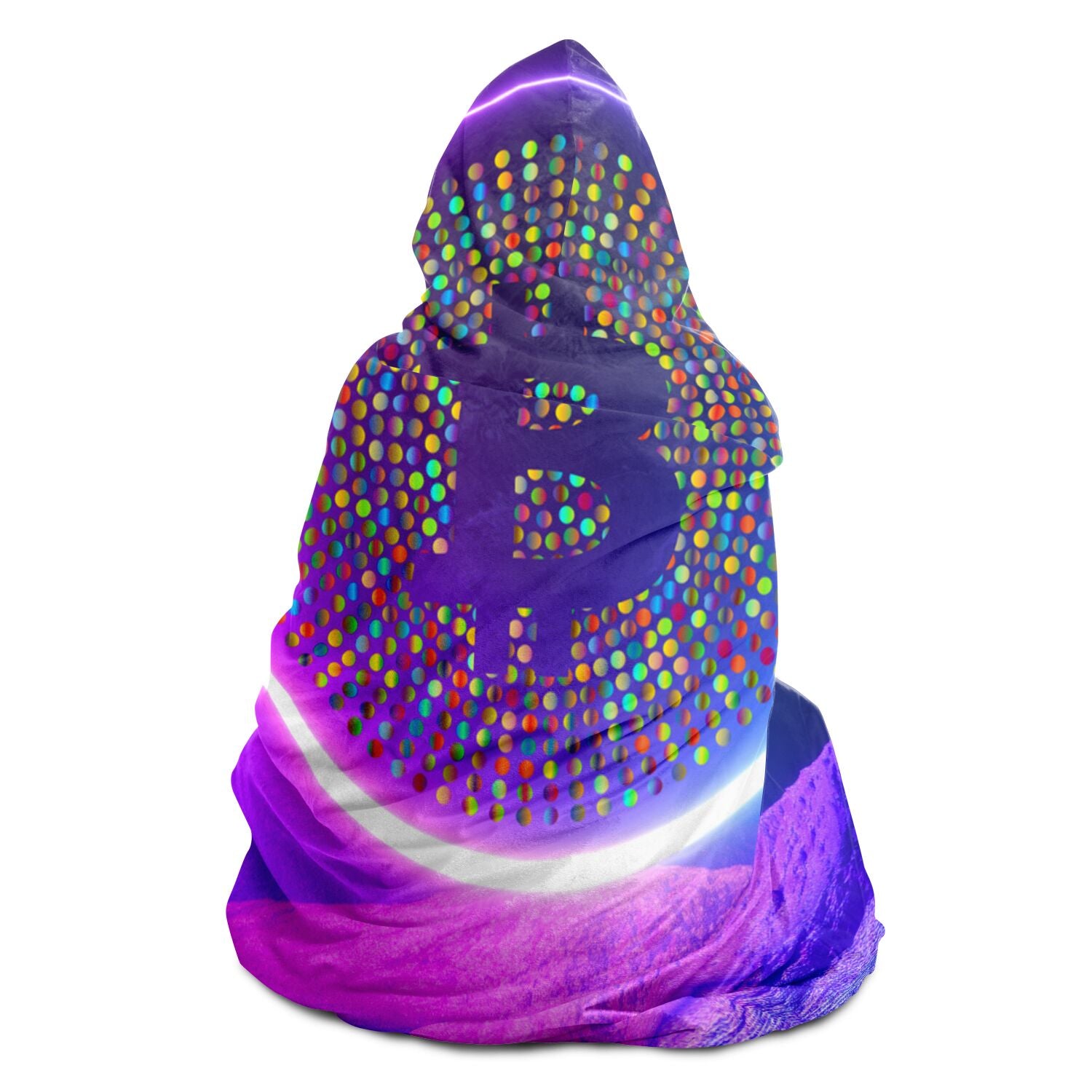 Bitcoin Space Hooded Blanket In N Out Crypto