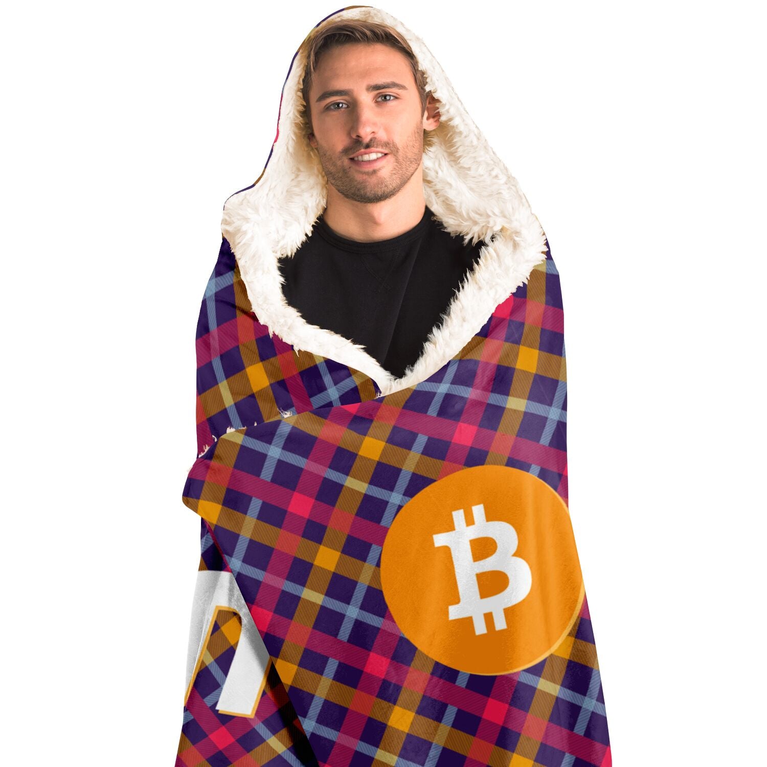 Bitcoin Kite Hooded Blanket In N Out Crypto