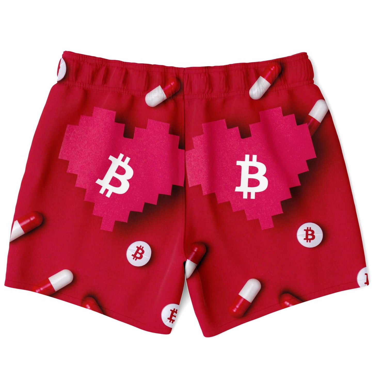Bitcoin Pill Swim Trunk | Swim Trunks Men - AOP | bitcoin-pill-swim-trunk | Subliminator