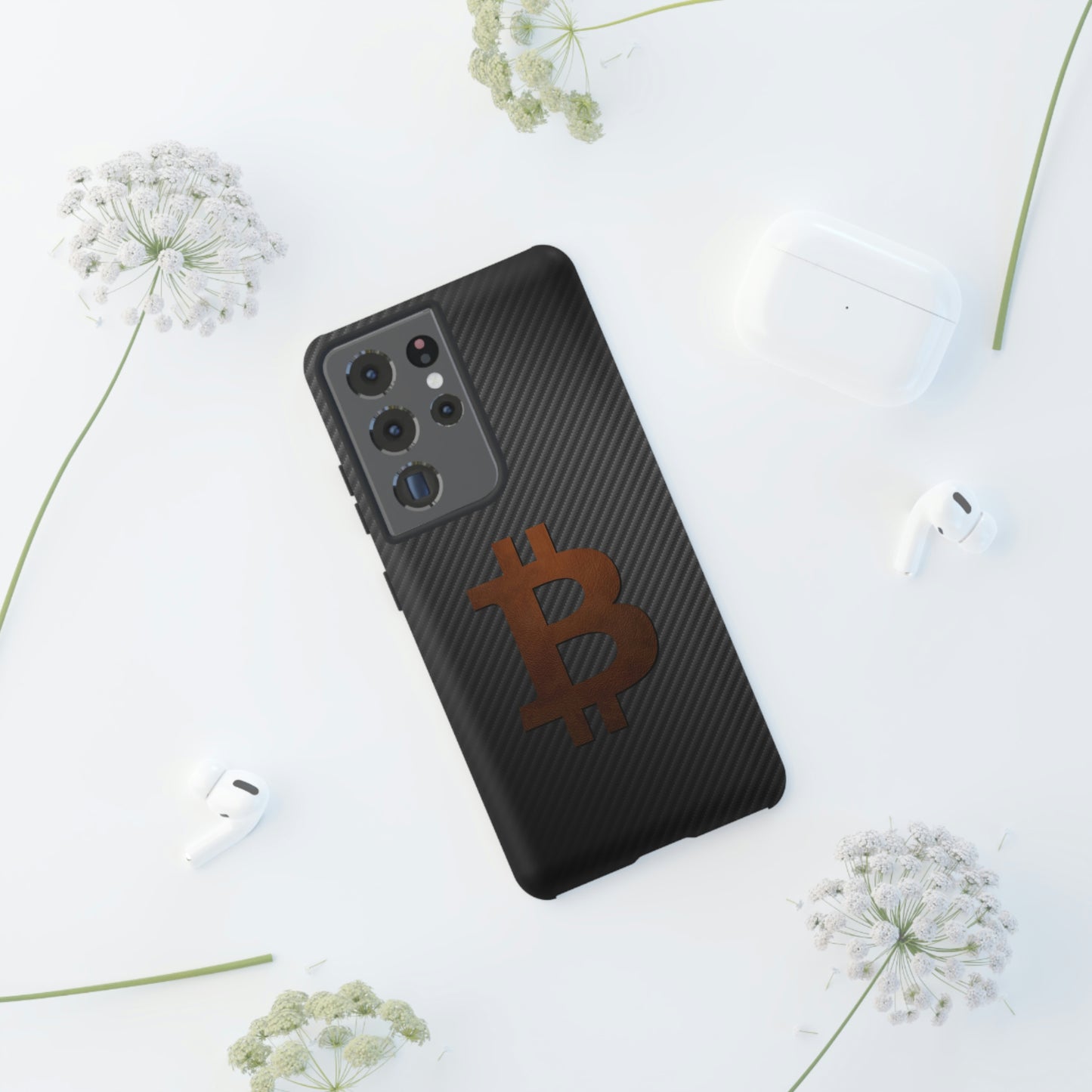 Bitcoin Fiber Brown Leather Case In N Out Crypto