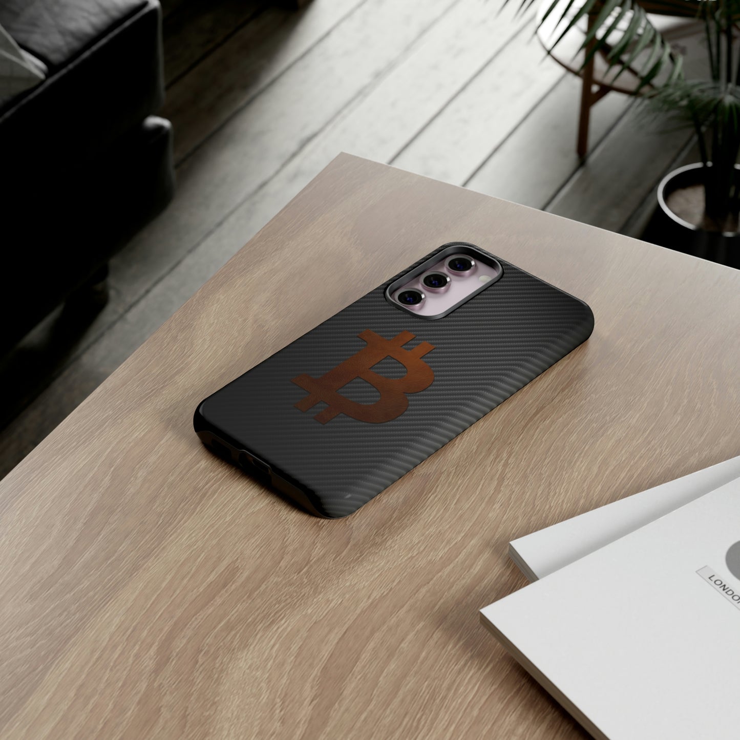 Bitcoin Fiber Brown Leather Case In N Out Crypto