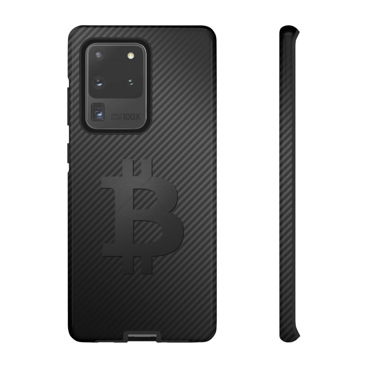 Bitcoin Fiber Blk Leather Tough Case In N Out Crypto