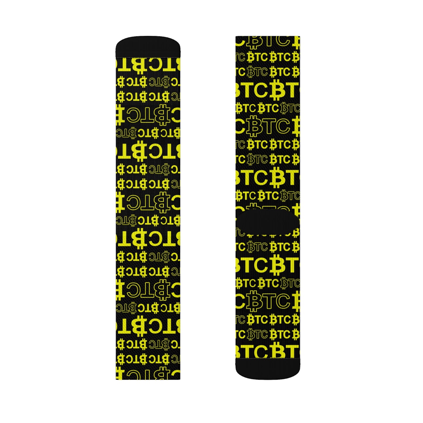 Bitcoin Dubay Yellow Socks Printify