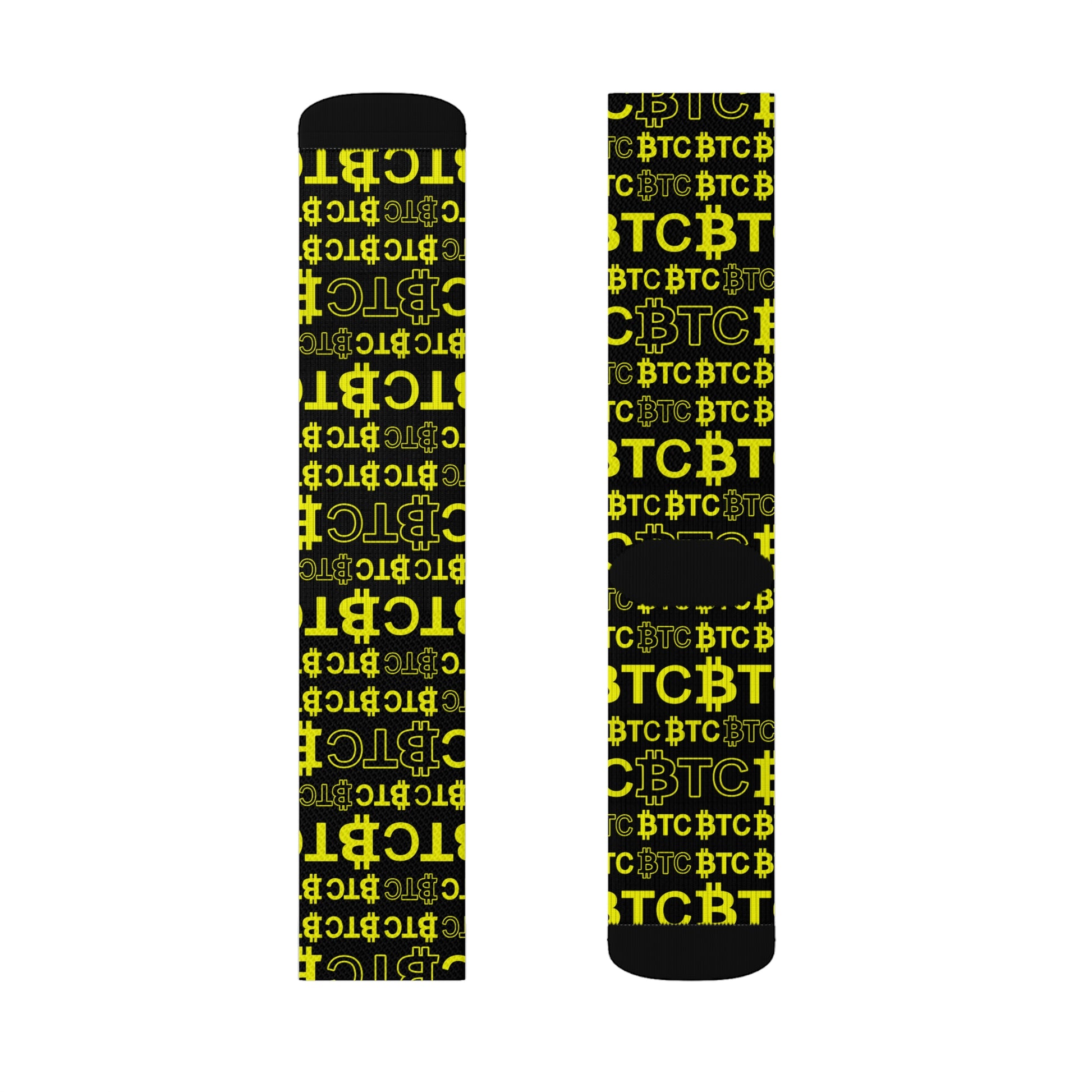 Bitcoin Dubay Yellow Socks Printify