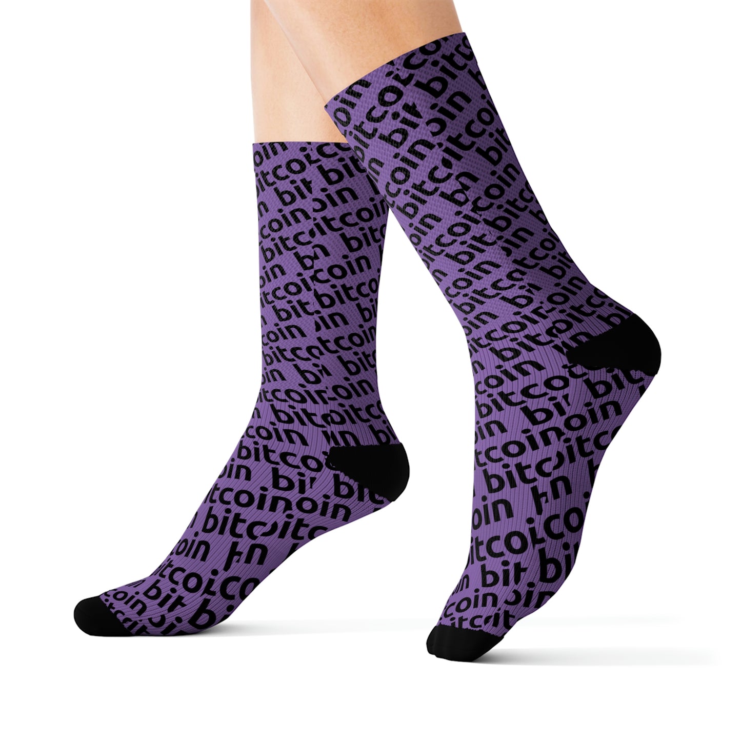 Bitcoin Purple Socks Printify