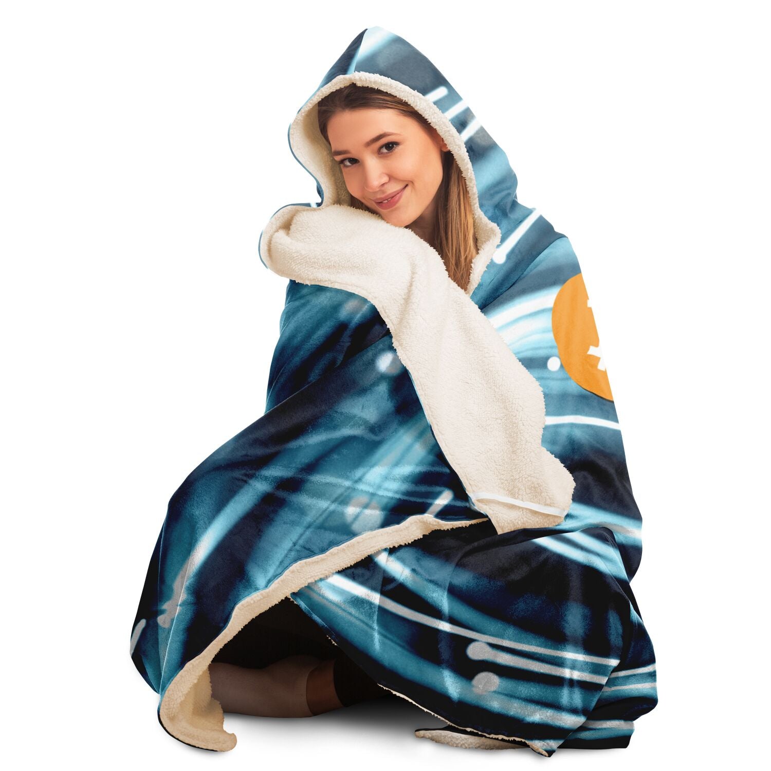 Bitcoin Optics Hooded Blanket In N Out Crypto