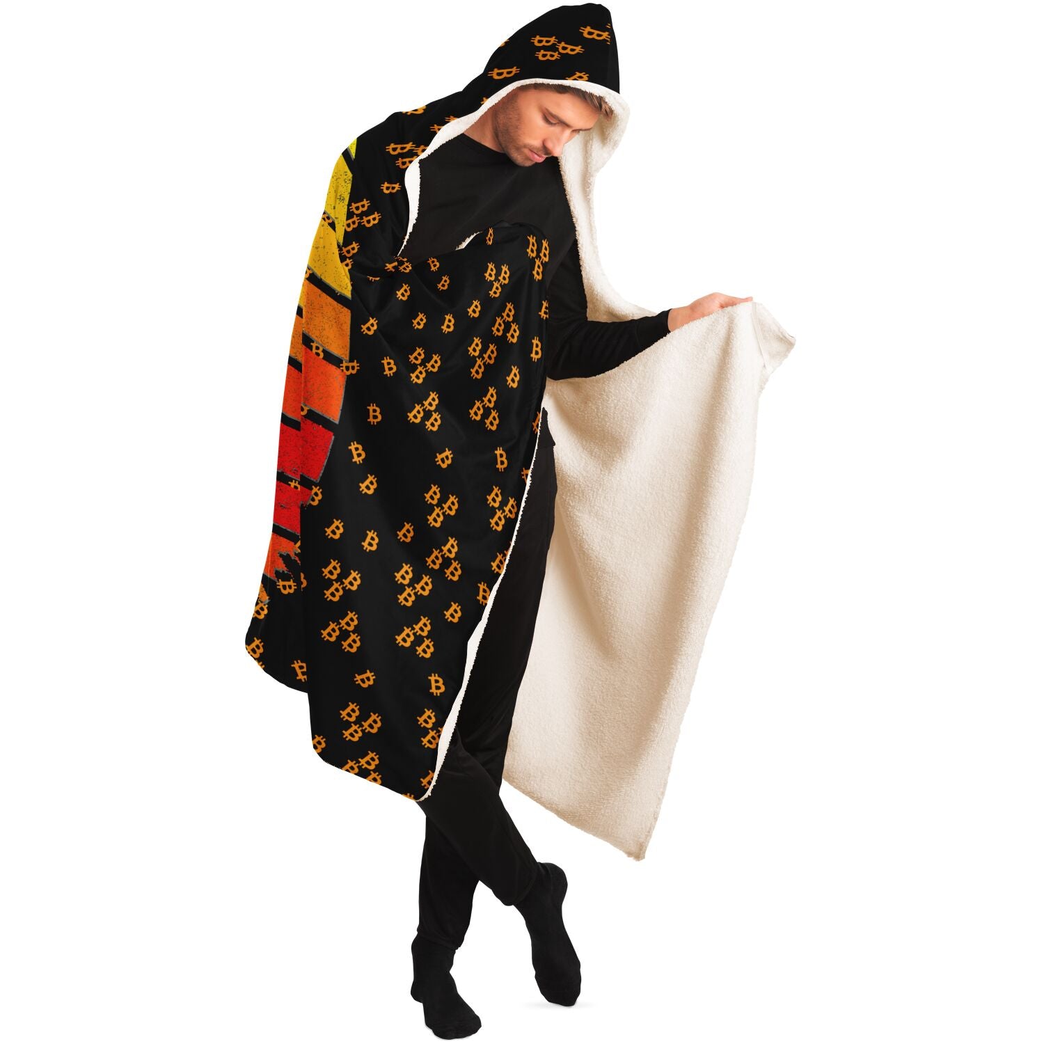 Bitcoin Sunset Hooded Blanket In N Out Crypto