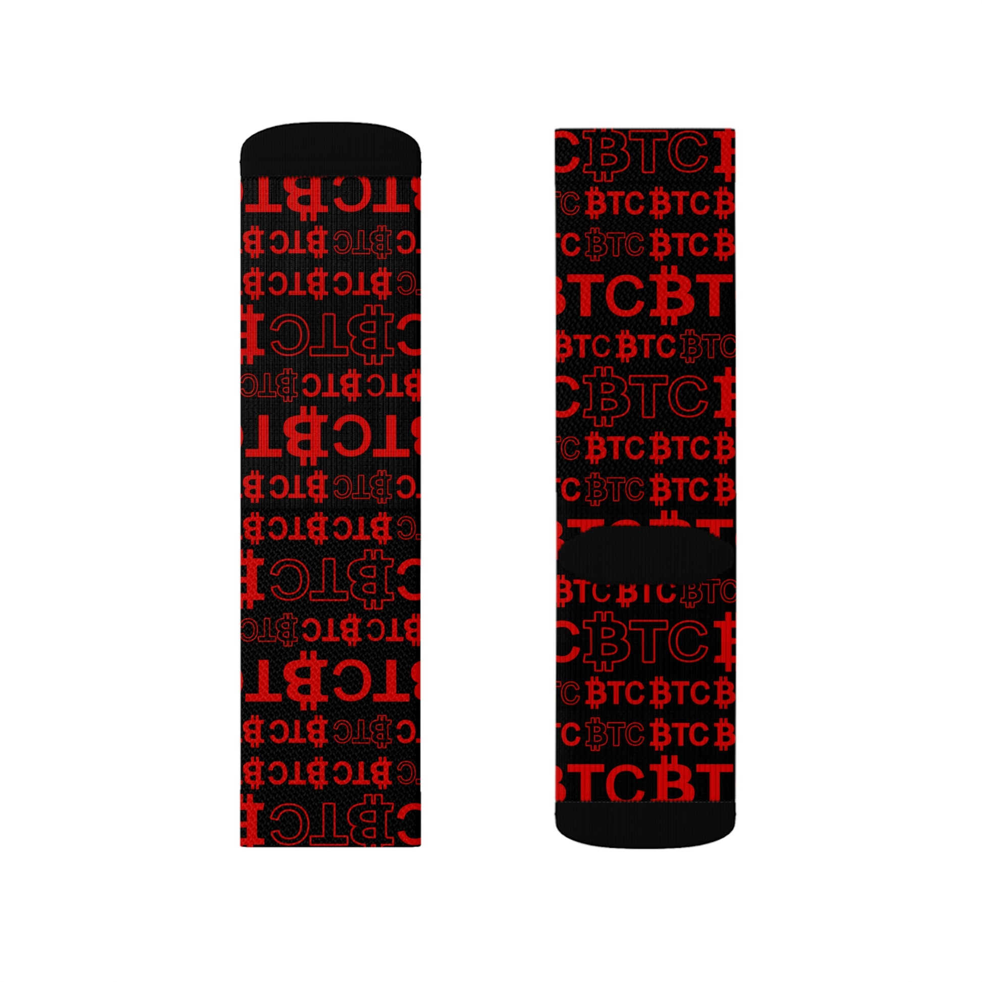 Bitcoin Dubai Red Socks Printify