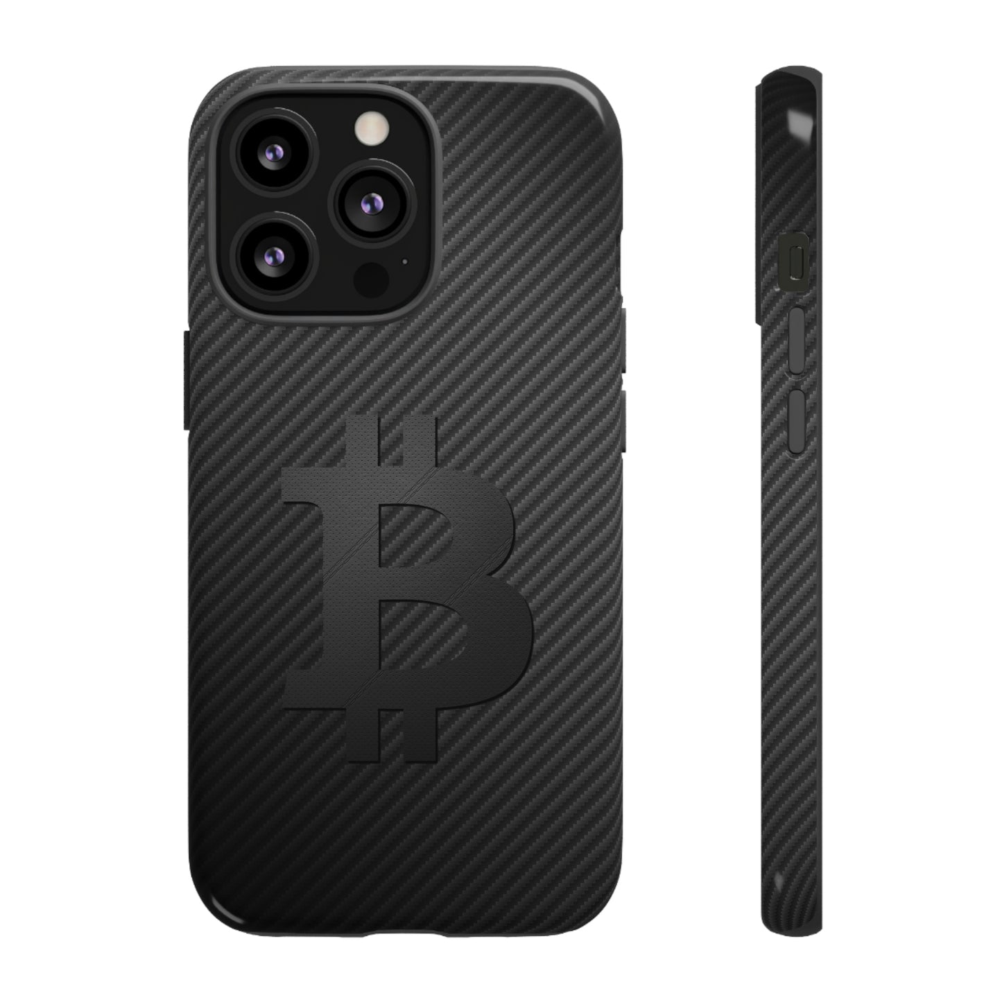 Bitcoin Fiber Blk Leather Tough Case In N Out Crypto