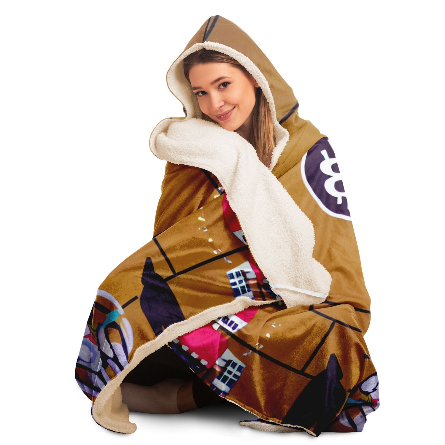 Bitcoin Hopi Hooded Blanket In N Out Crypto