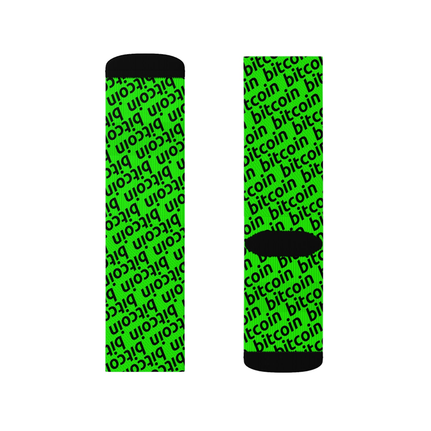 Bitcoin Deep Lime Socks Printify