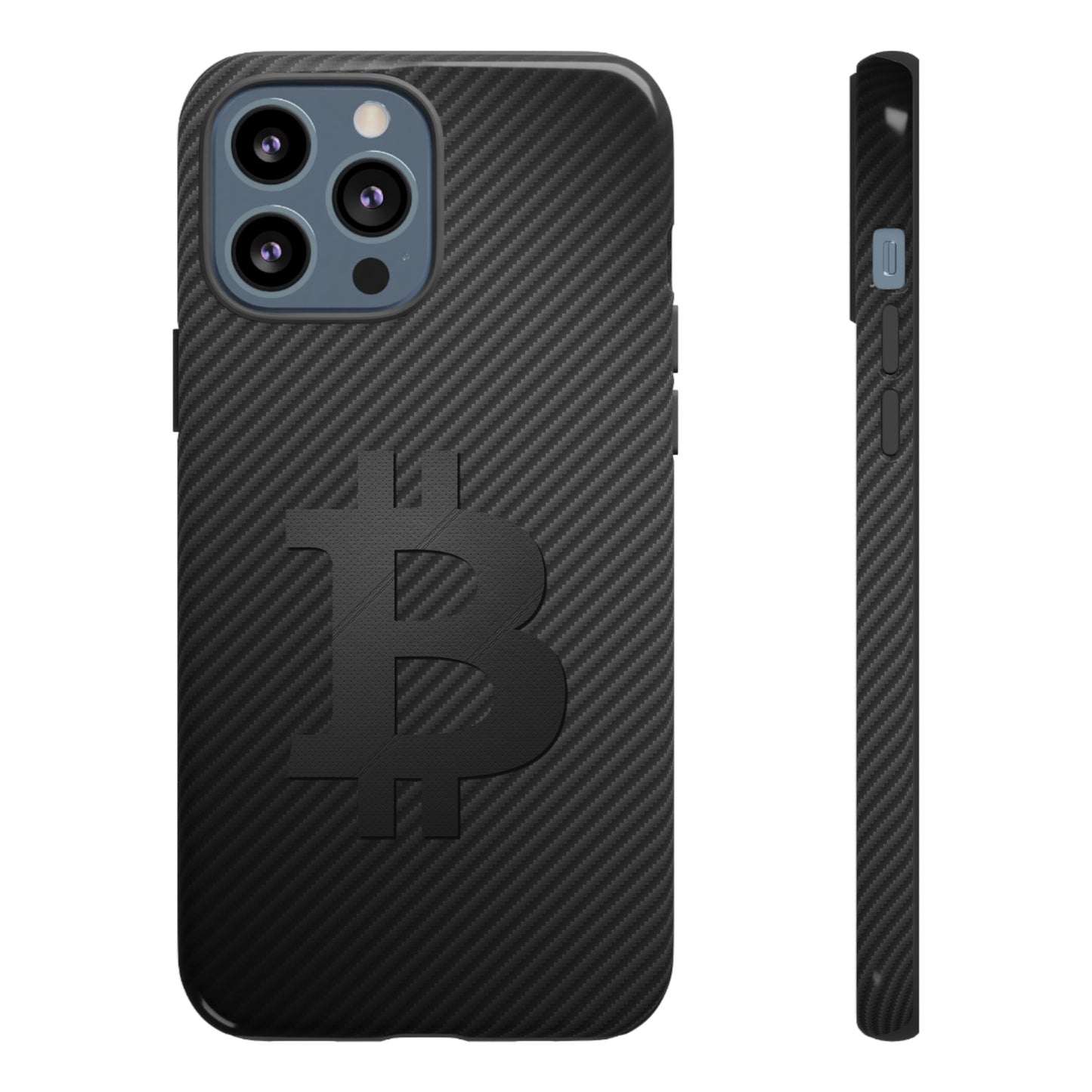 Bitcoin Fiber Blk Leather Tough Case In N Out Crypto