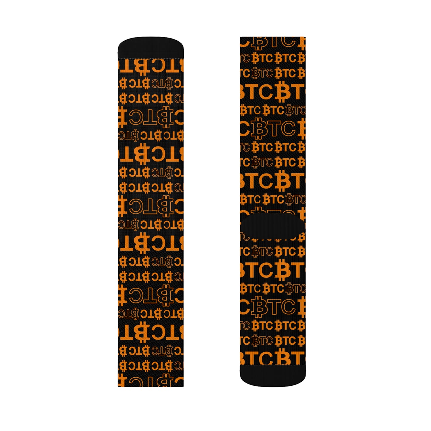 Bitcoin Dubai Orange Socks Printify