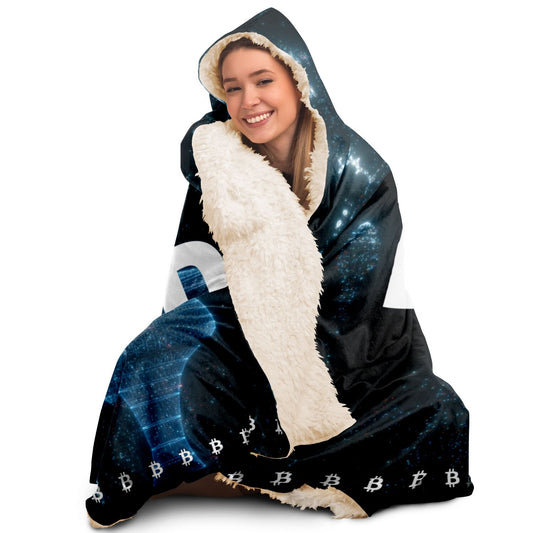 Bitcoin Galaxy Hooded Blanket In N Out Crypto