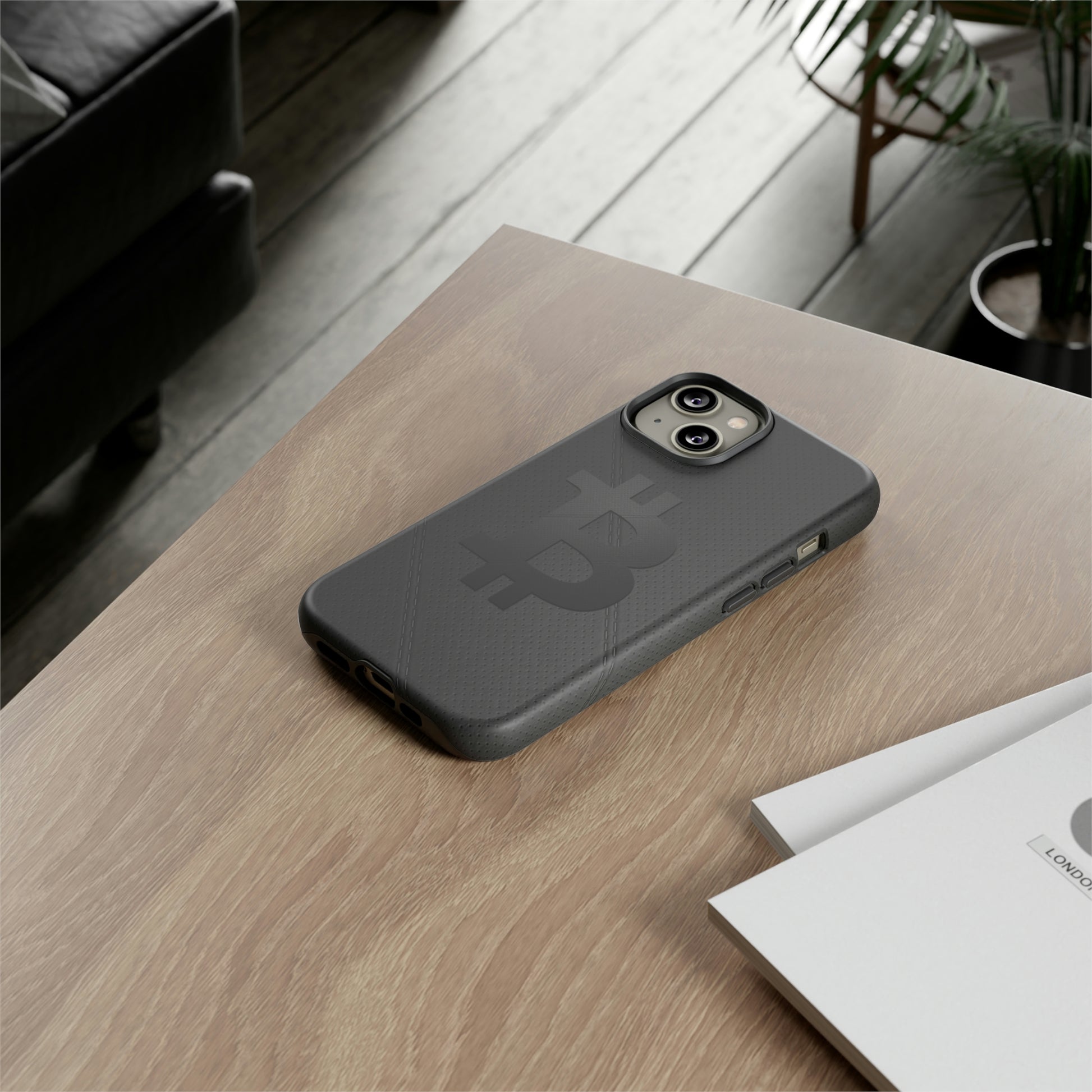 Bitcoin Leather Phone Case In N Out Crypto