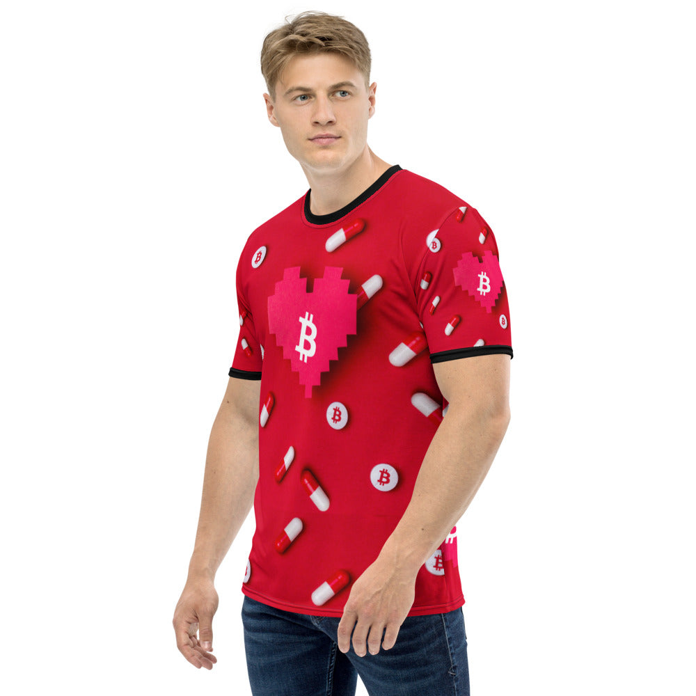 Bitcoin Heart Pill | Shirts & Tops | bitcoin-heart-pill-tee | printful
