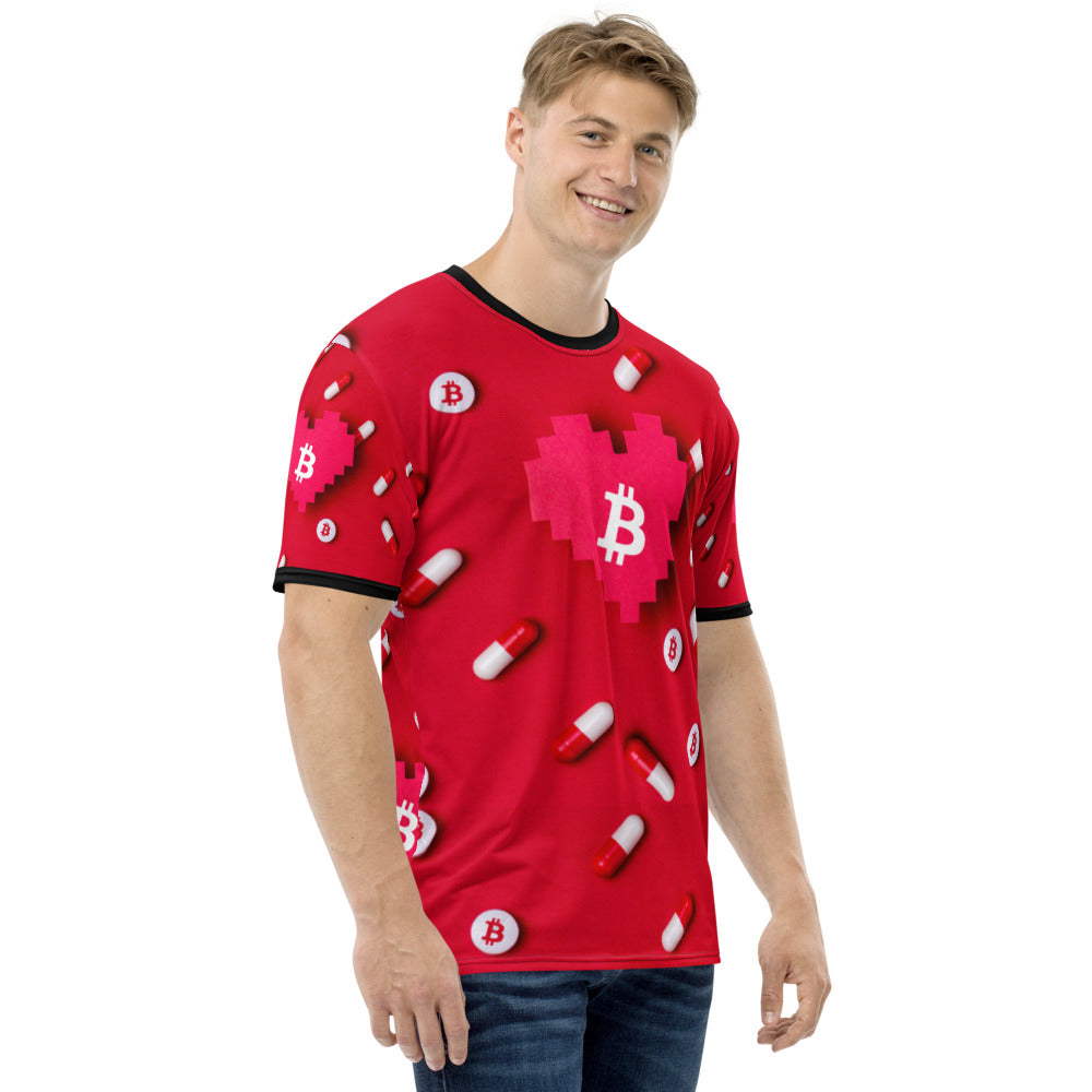 Bitcoin Heart Pill | Shirts & Tops | bitcoin-heart-pill-tee | printful