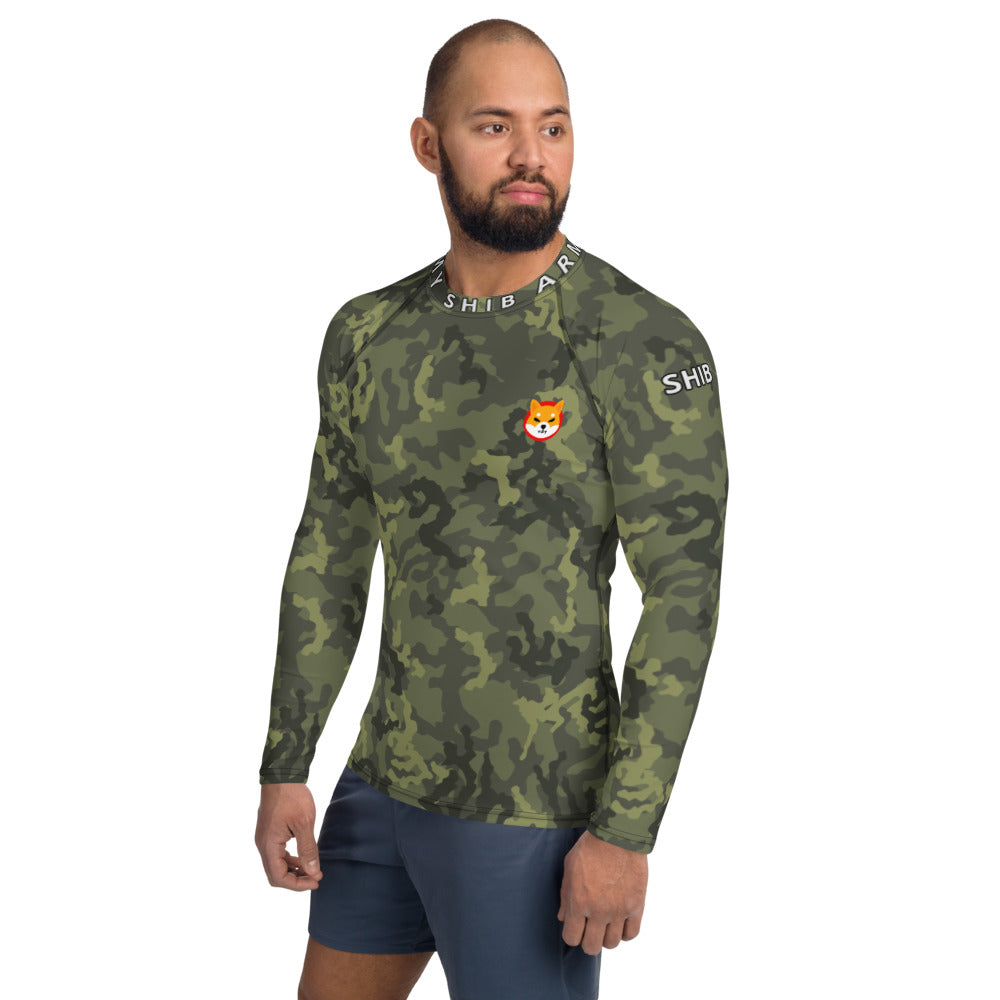 SHIB ARMY CAMO Rash Guard | All Over Prints | shib-army-rash-guard | printful