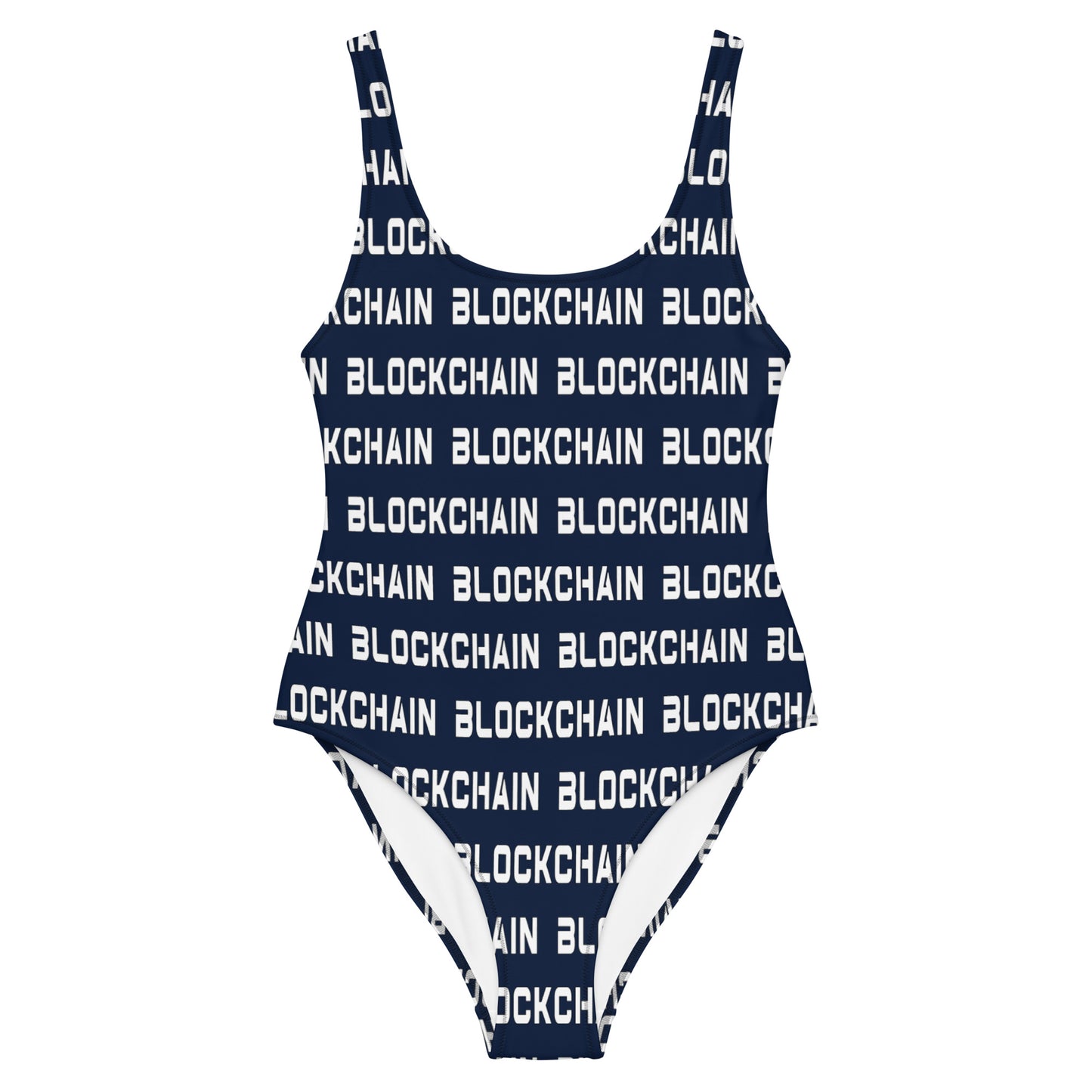 Blockchain Swimsuit printful