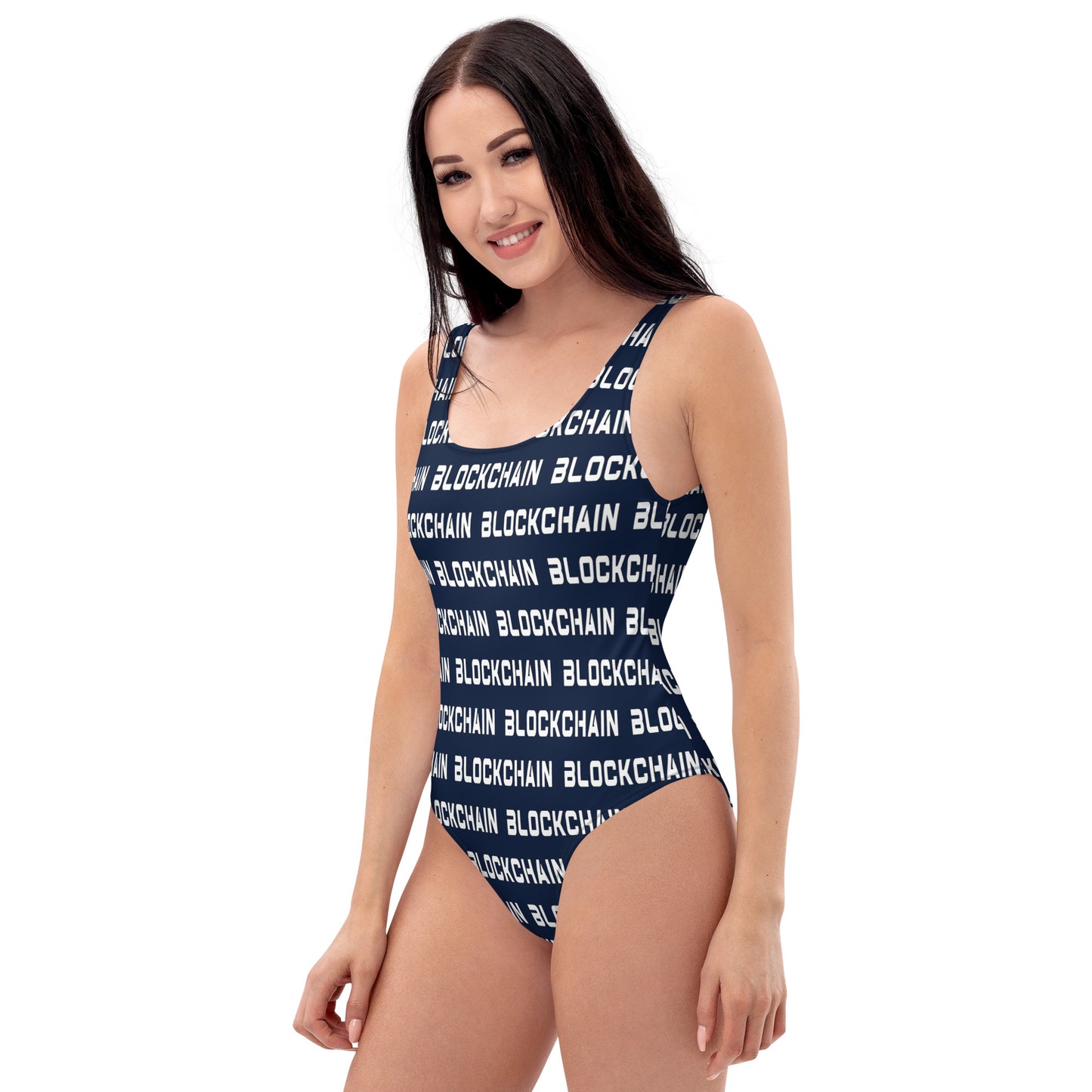 Blockchain Swimsuit printful