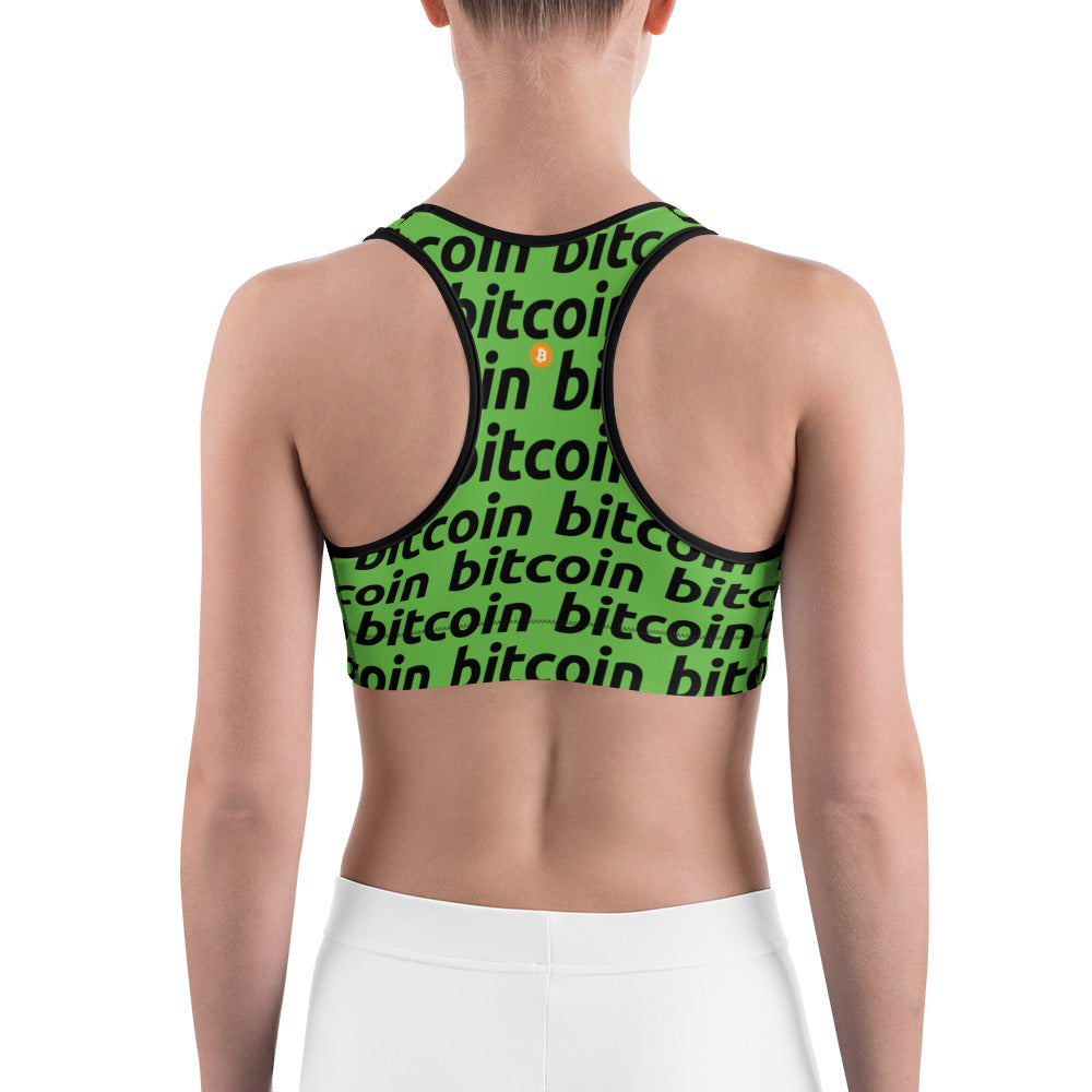 Bitcoin Tree Sports Bra printful