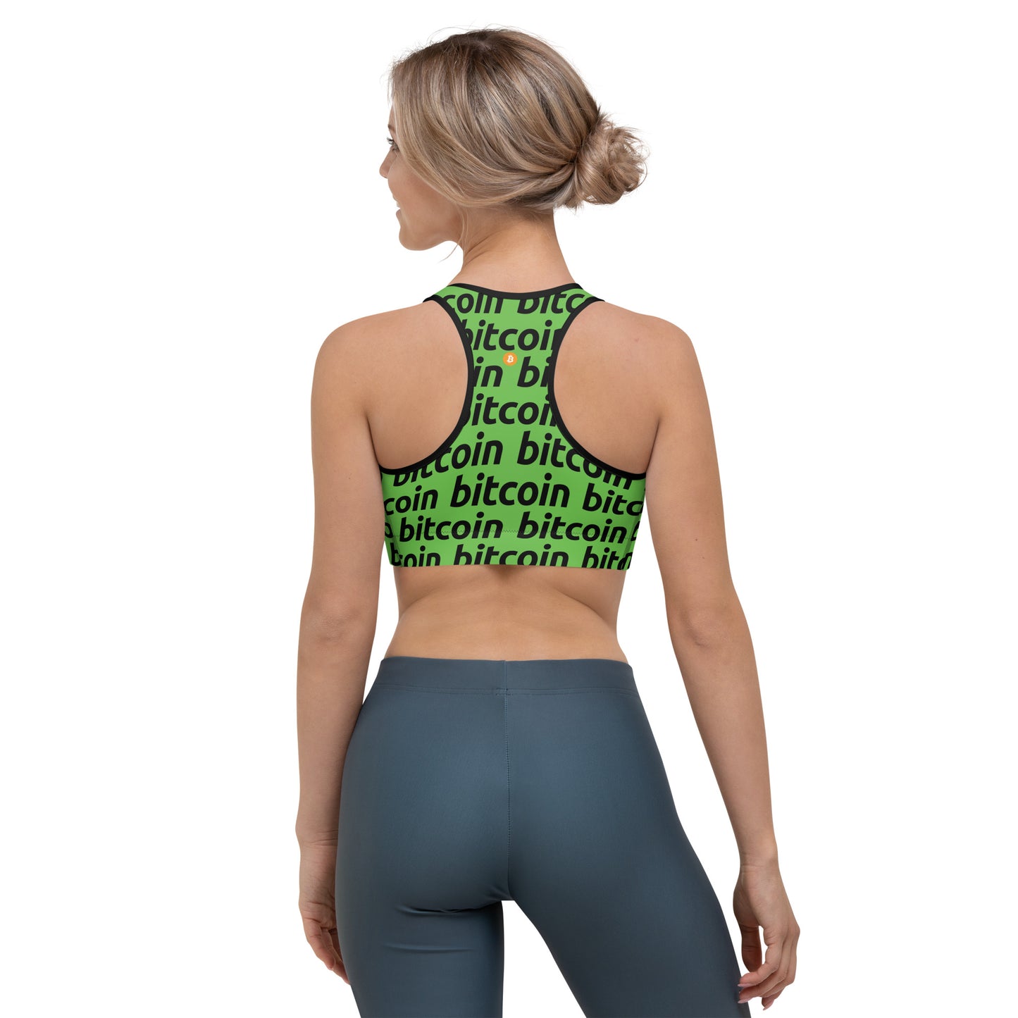 Bitcoin Tree Sports Bra printful