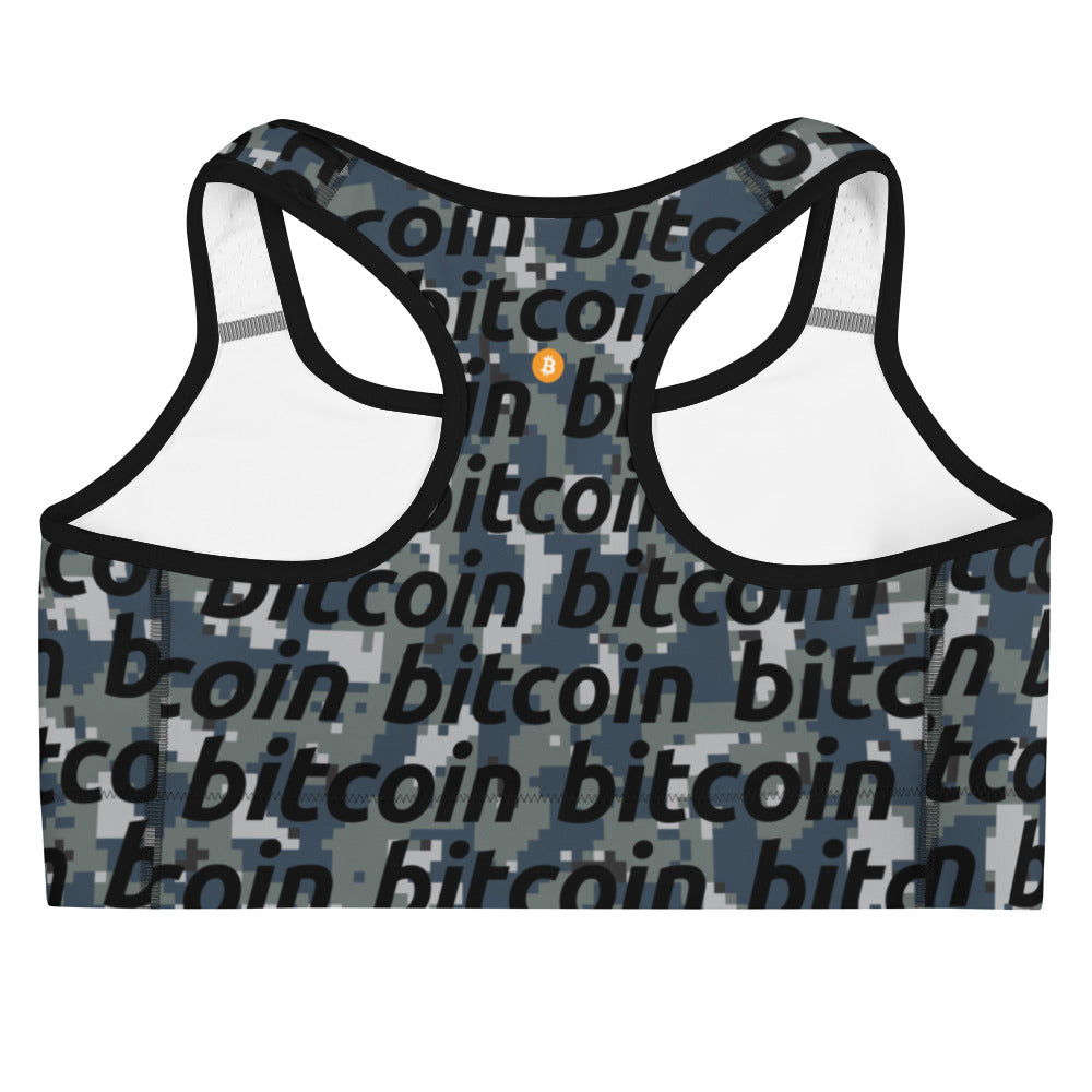 Bitcoin Urban Camo Sports Bra