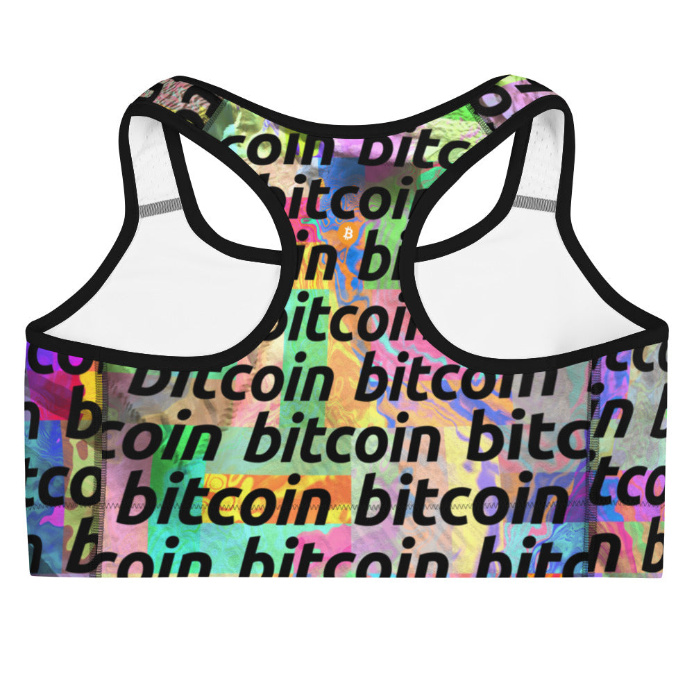 Bitcoin Acid Sports bra printful