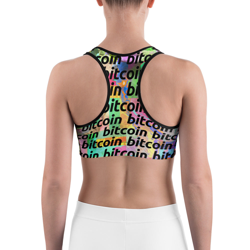 Bitcoin Acid Sports bra printful