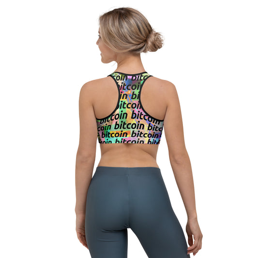 Bitcoin Acid Sports bra printful