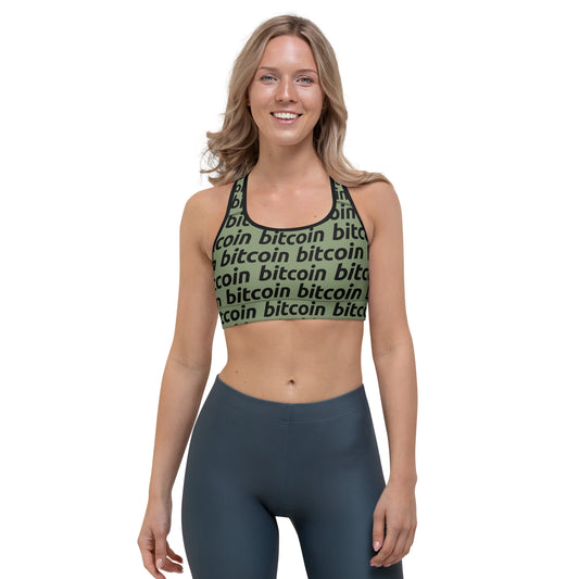 Bitcoin Forest Sports Bra printful