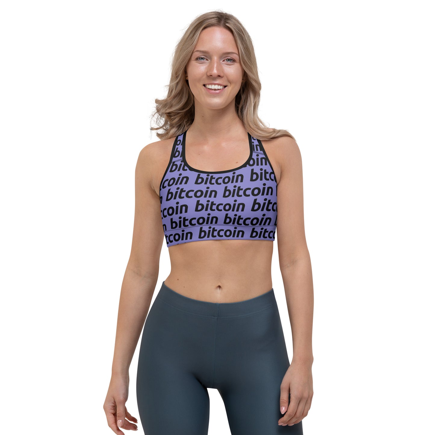 Bitcoin Violetta Sports Bra printful