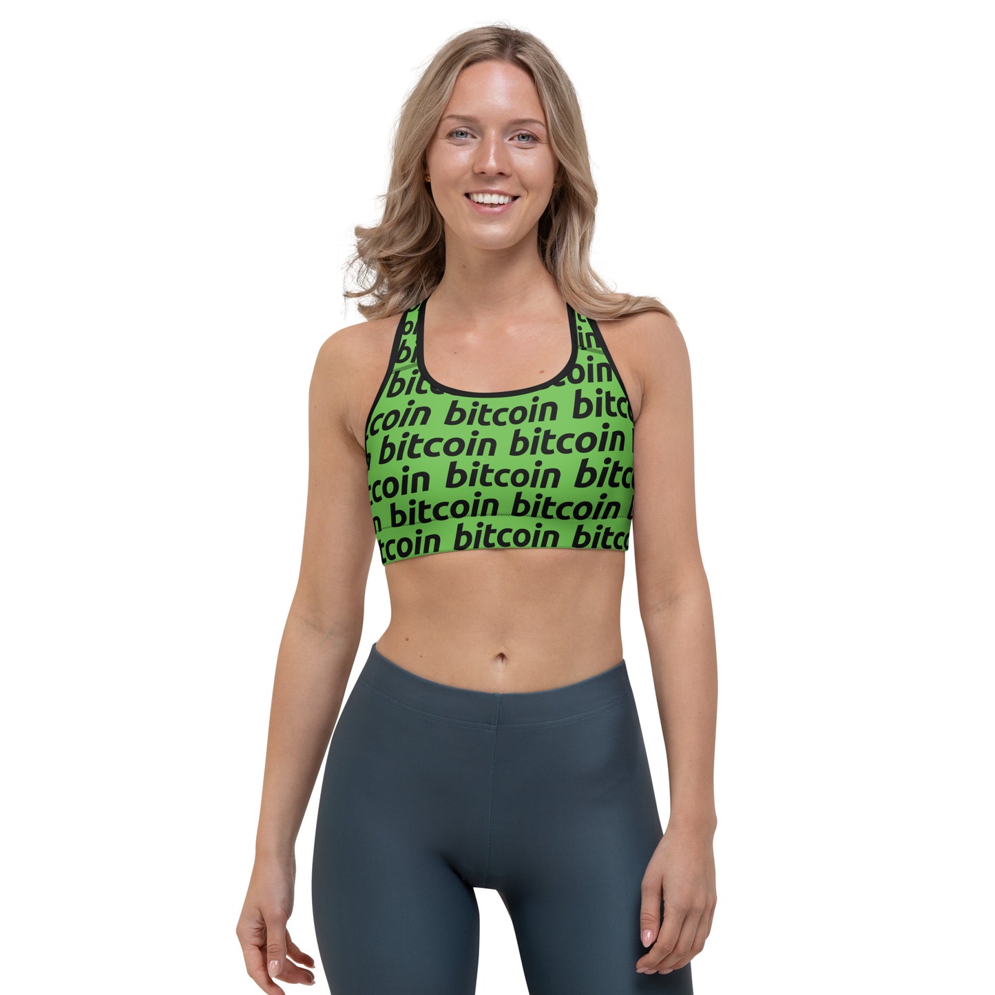 Bitcoin Tree Sports Bra printful
