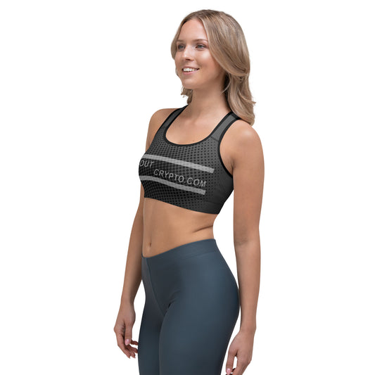 In N Out Crypto Sports Bra printful