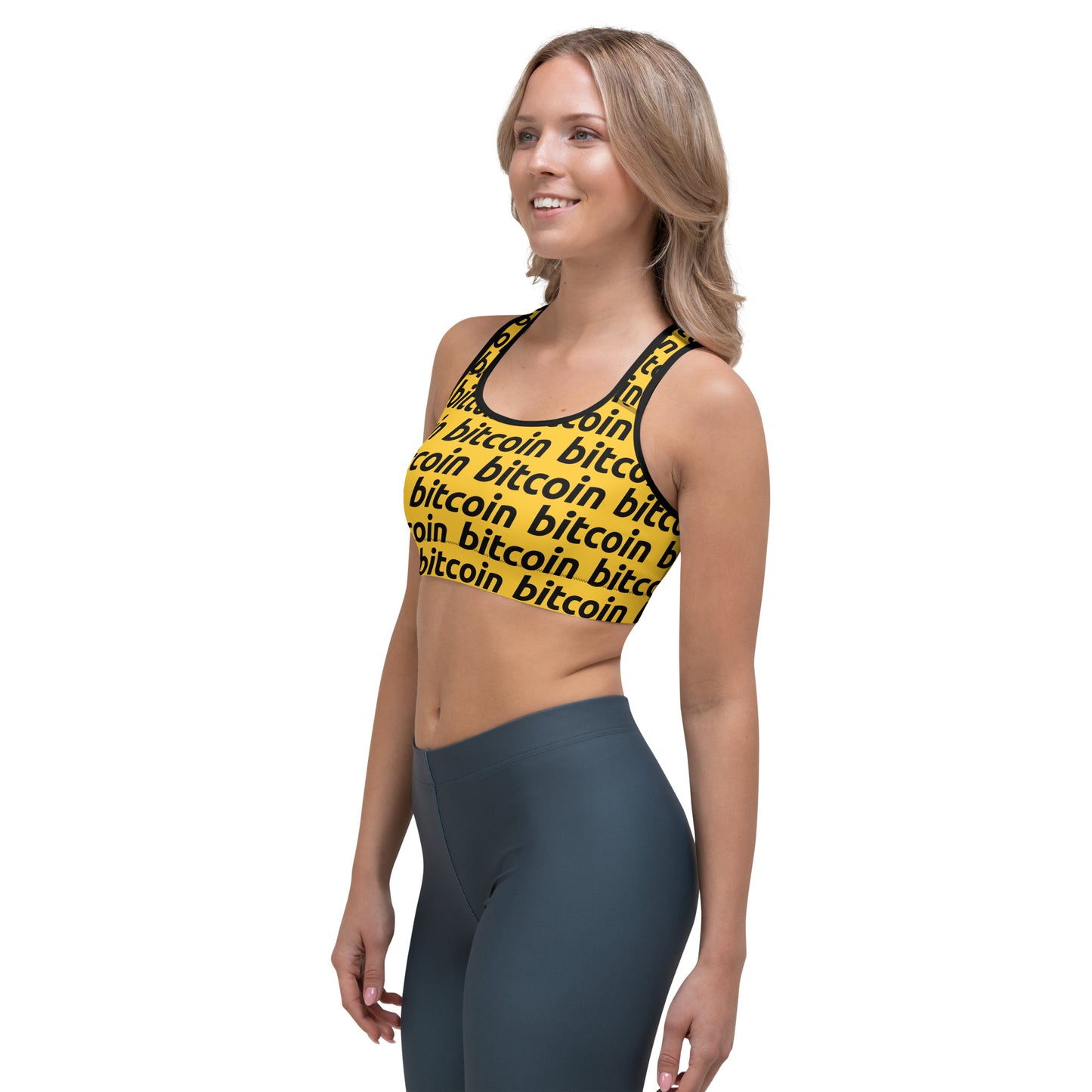 Bitcoin Honey Sports Bra printful