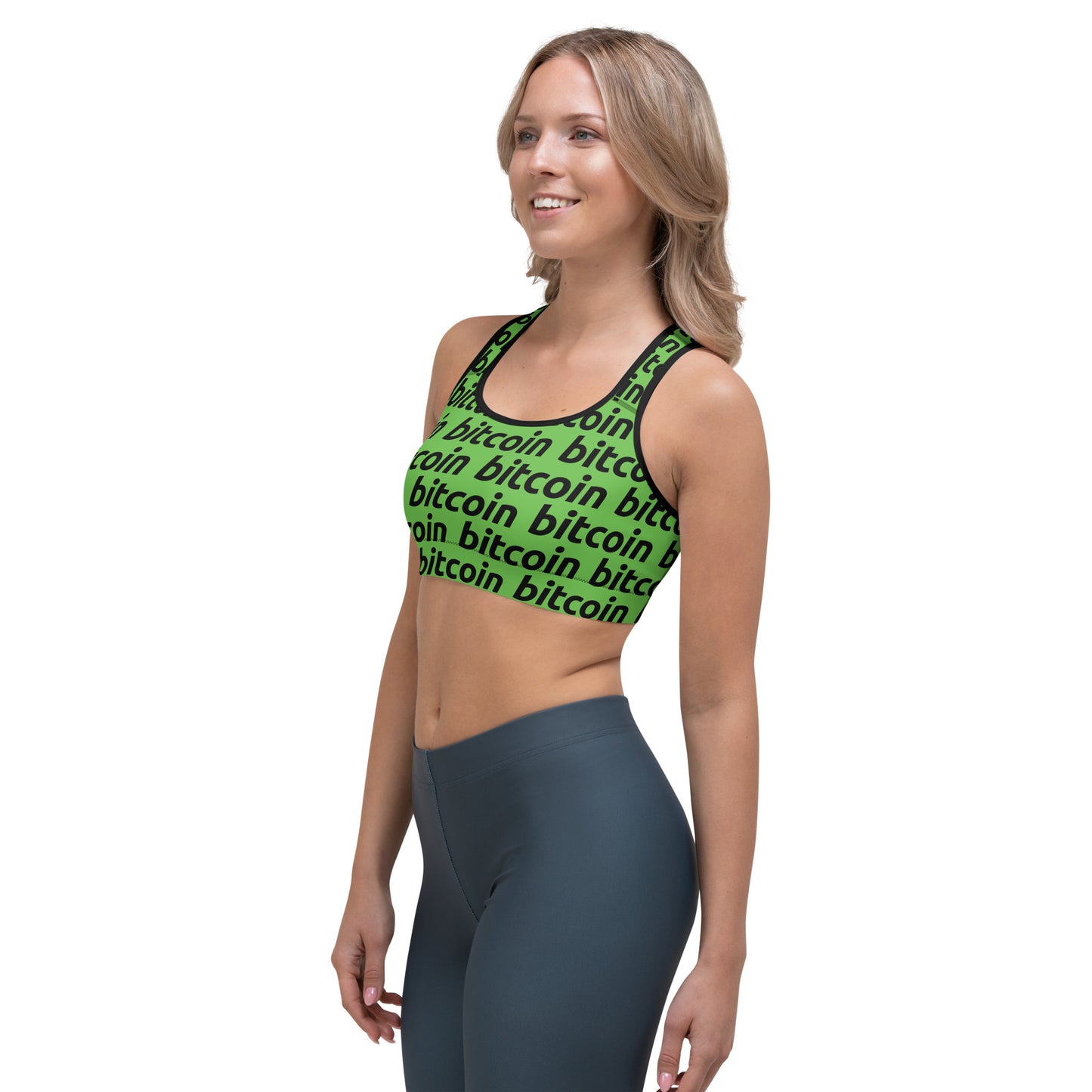 Bitcoin Tree Sports Bra printful