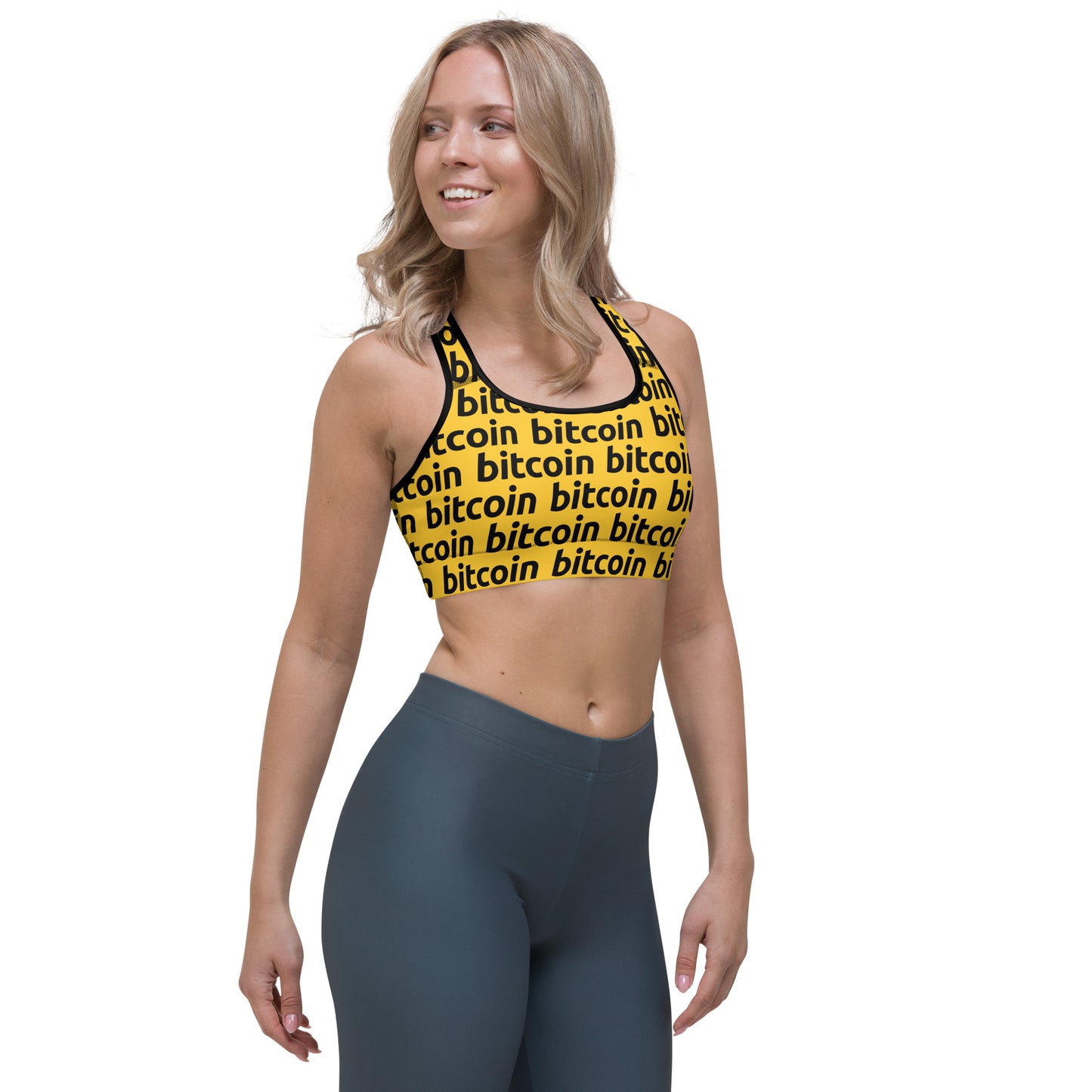 Bitcoin Honey Sports Bra printful