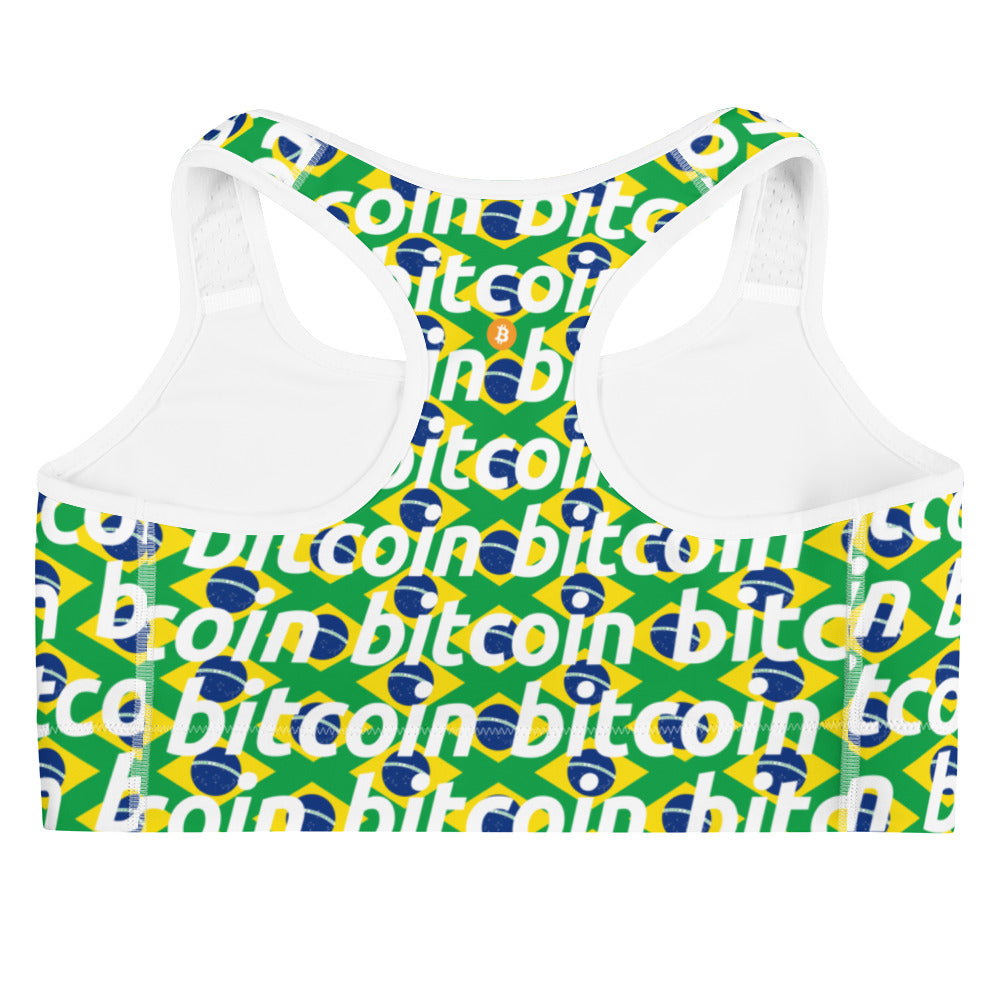 Bitcoin Brazil Sports Bra printful